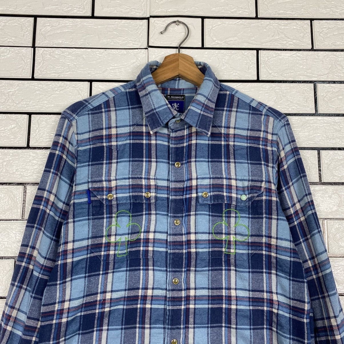 Buzz Rickson's 📌Vintage Flannel Jacket Button R Newbold Tartan Design Size US M / EU 48-50 / 2 - 4 Thumbnail