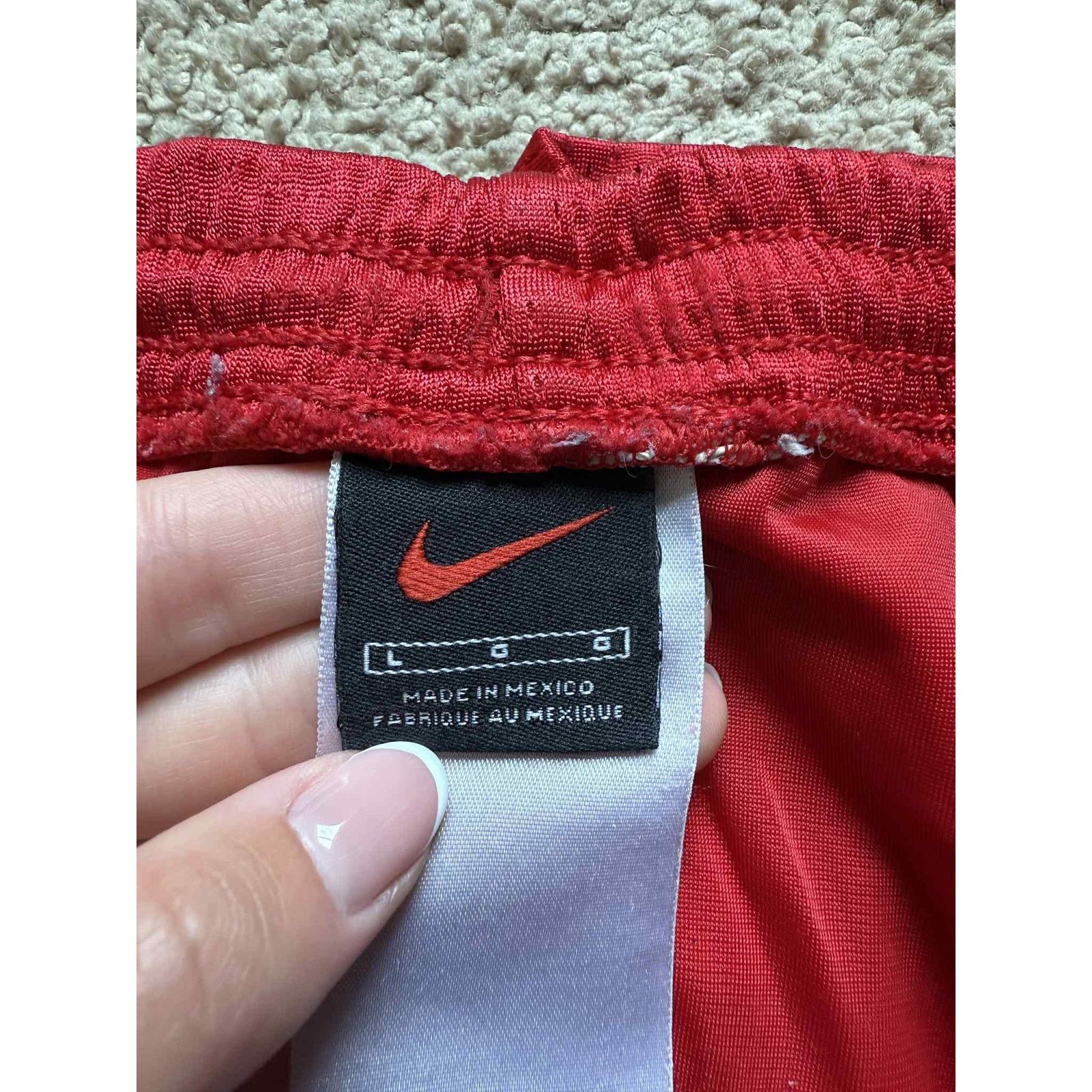Nike Nike Swoosh Logo Basketball Jersey Shorts Red Men's Size L Size US 38 / EU 54 - 3 Thumbnail