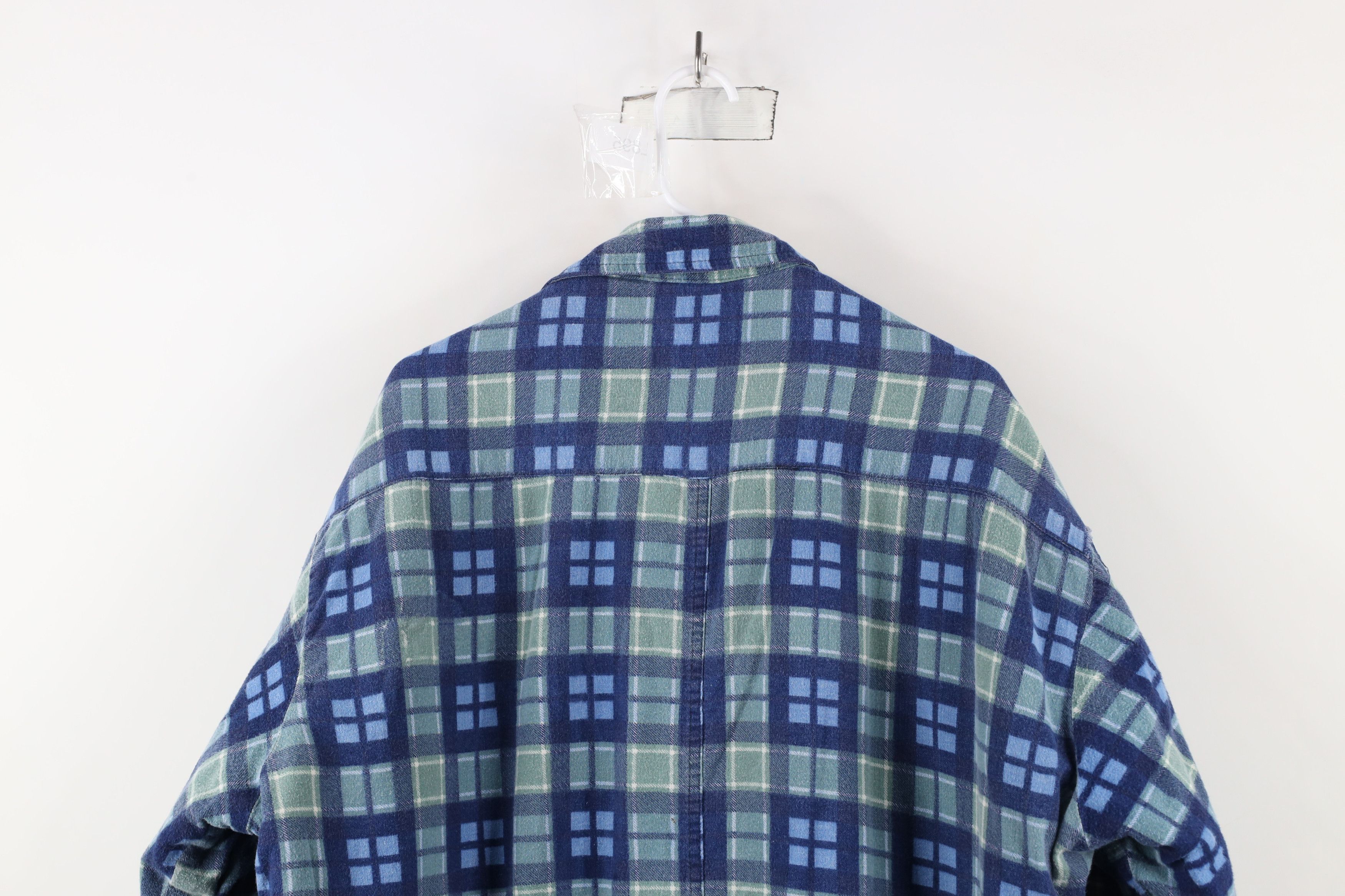 Vintage Vintage 90s Streetwear Flannel Quilted Button Shirt Jacket Size US XXL / EU 58 / 5 - 13 Thumbnail