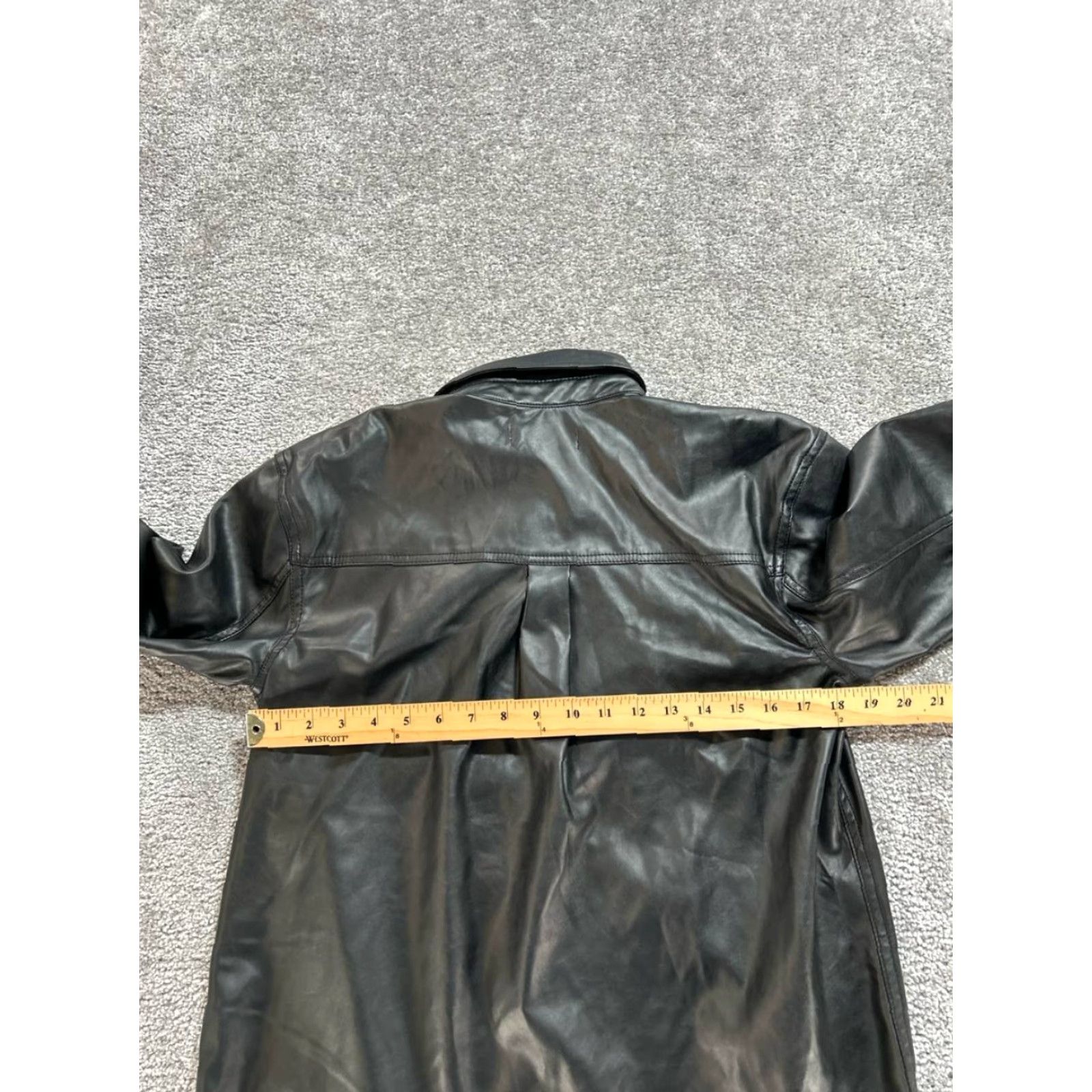 Madewell Madewell Jacket Womens S Black New Faux Leather Short Long Sleeve Button Lined Casual Vintage No Size S / US 4 / IT 40 - 7 Thumbnail