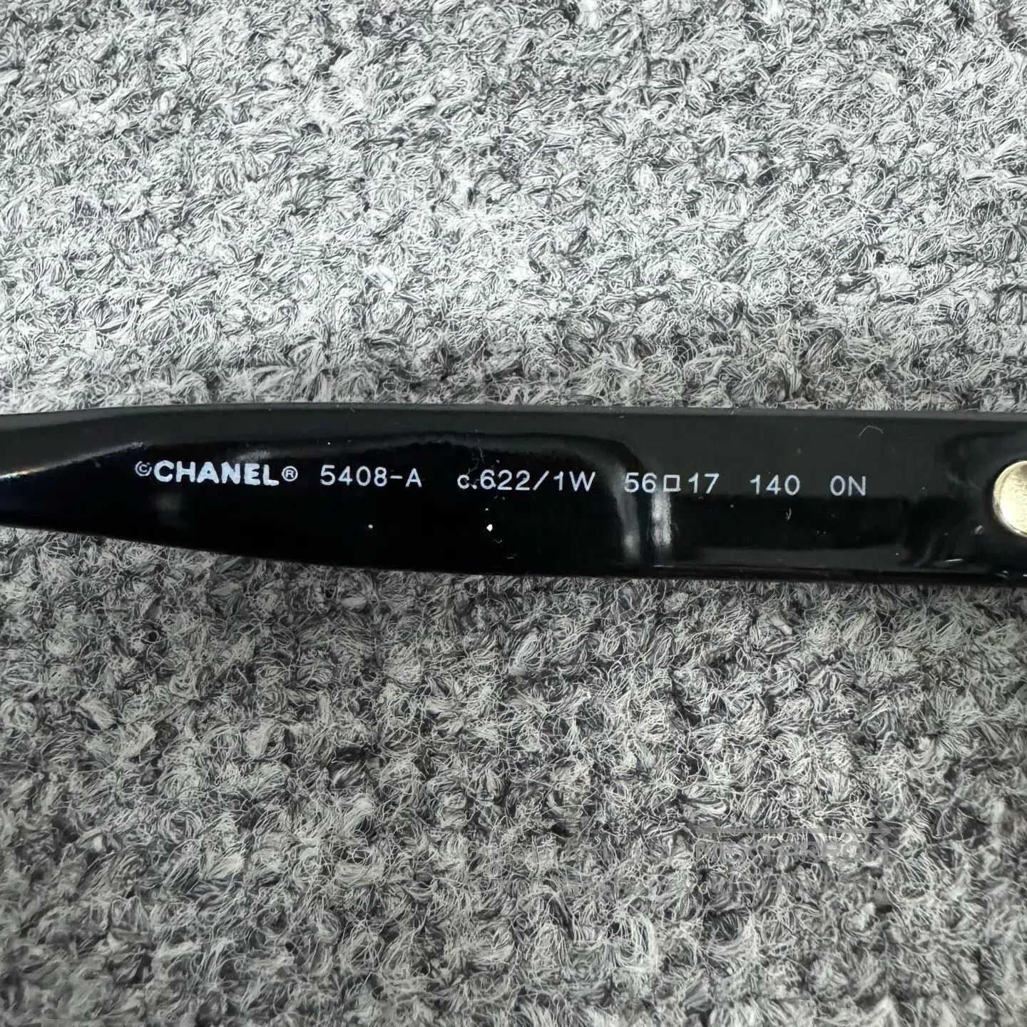 Chanel Chanel Gold letters with black frames on the glasses| Size ONE SIZE - 5 Thumbnail