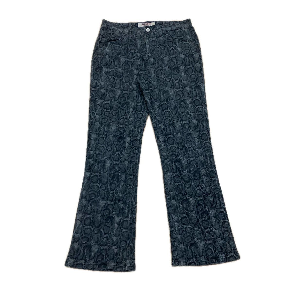 If Six Was Nine × Le Grande Bleu (L.G.B.) PARIS BLUES BOOTCUT SNAKES SKIN MOTIF JEANS Size US 32 / EU 48 - 1 Thumbnail