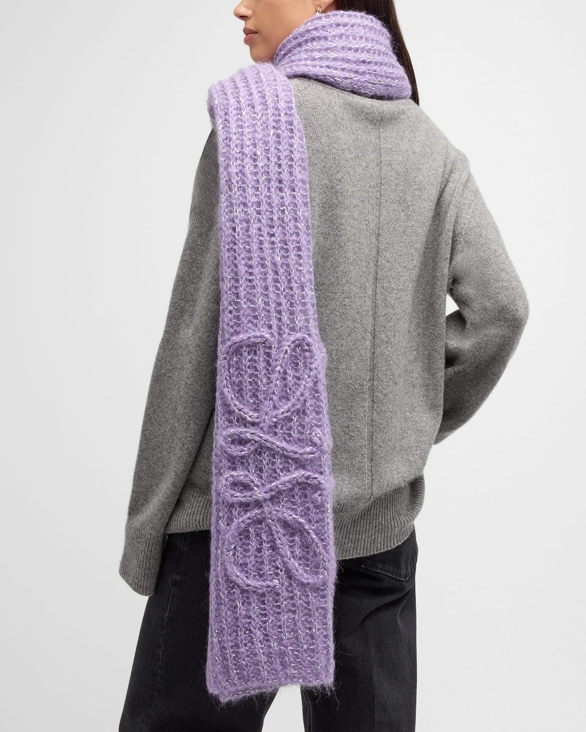 Loewe o1in1g0426 Size: 38 x 180 cm / Crocheted Mohair-Blend Scarf Size ONE SIZE - 2 Thumbnail