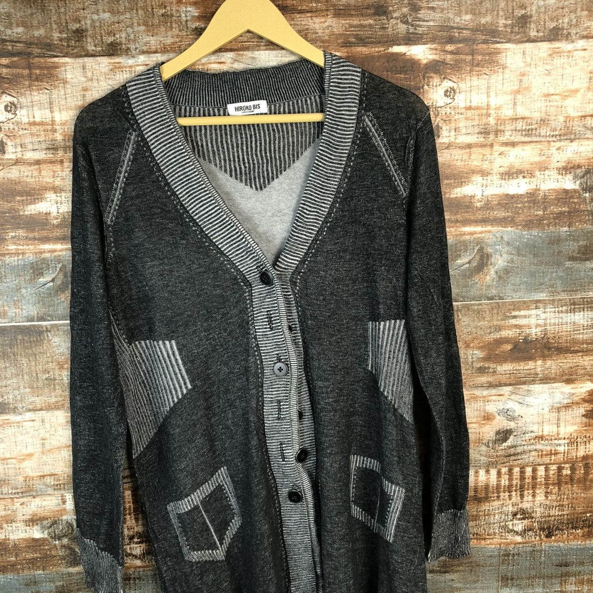 Hiroko Koshino Homme Hiroko Bis Grey Cardigan Knitwear #A961 Size M / US 6-8 / IT 42-44 - 5 Thumbnail