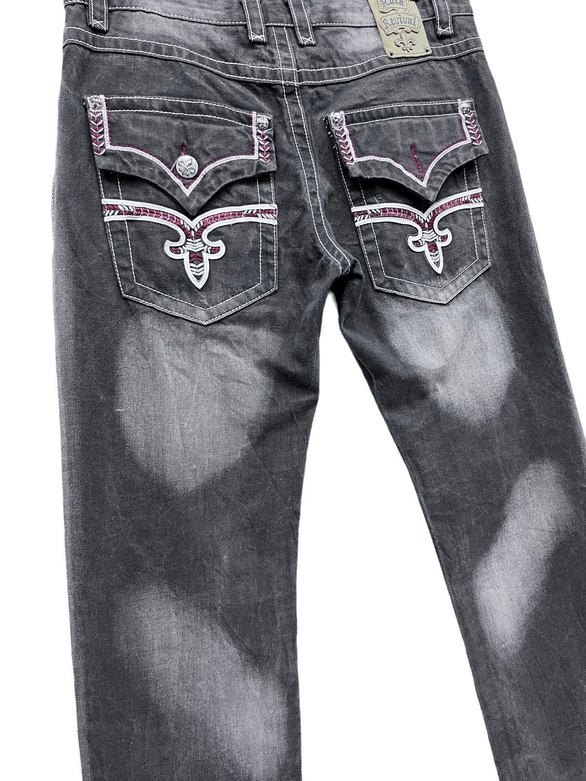 Rock Revival RARE ROCK REVIVAL BLEACH WASH FLEUR-DE-LIS JEANS USA Size US 33 - 1 Thumbnail