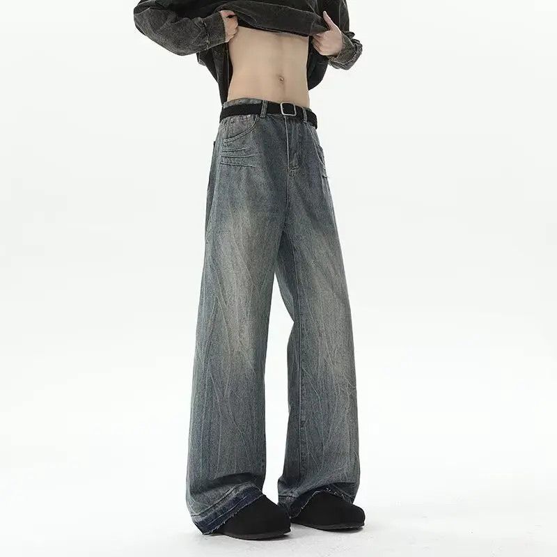 Japanese Brand Retro loose washed micro flared jeans Size US 32 / EU 48 - 3 Thumbnail