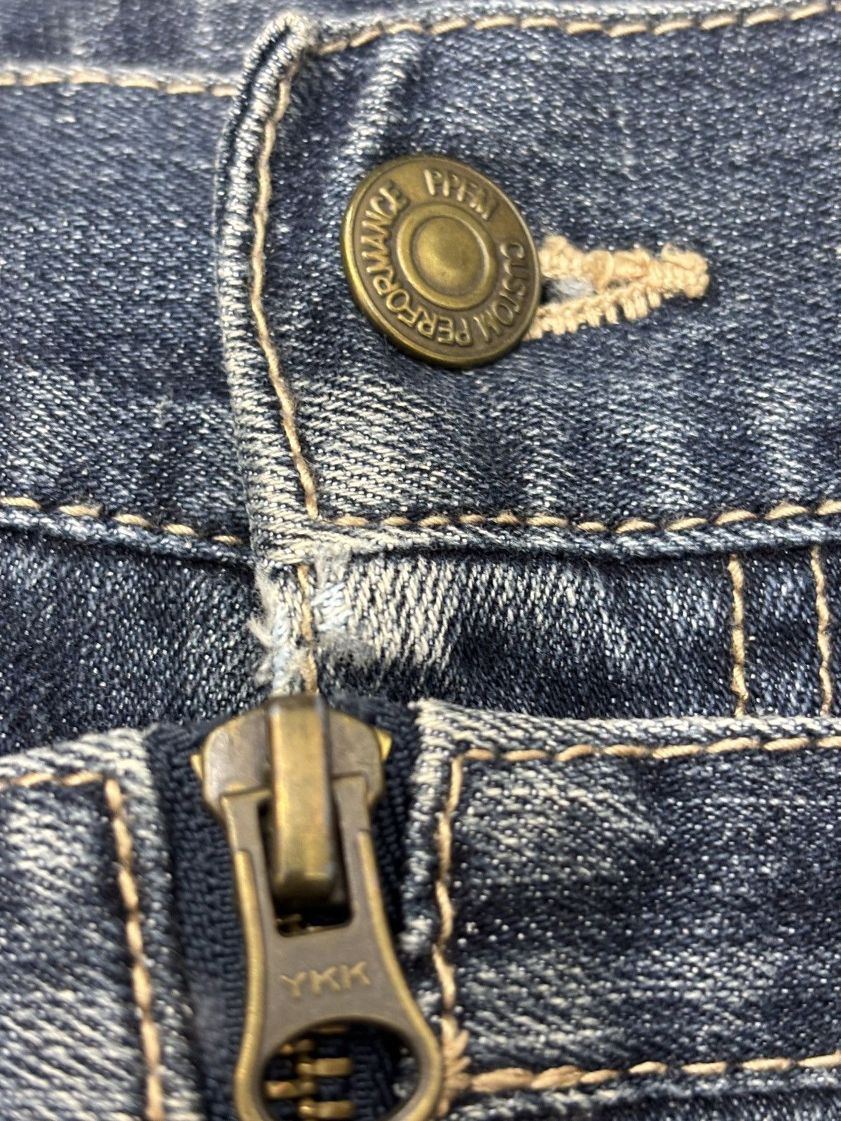 PPFM 💥Archival Style💥PPFM Double Waist Sick Design Jeans F628 Size US 35 - 10 Thumbnail