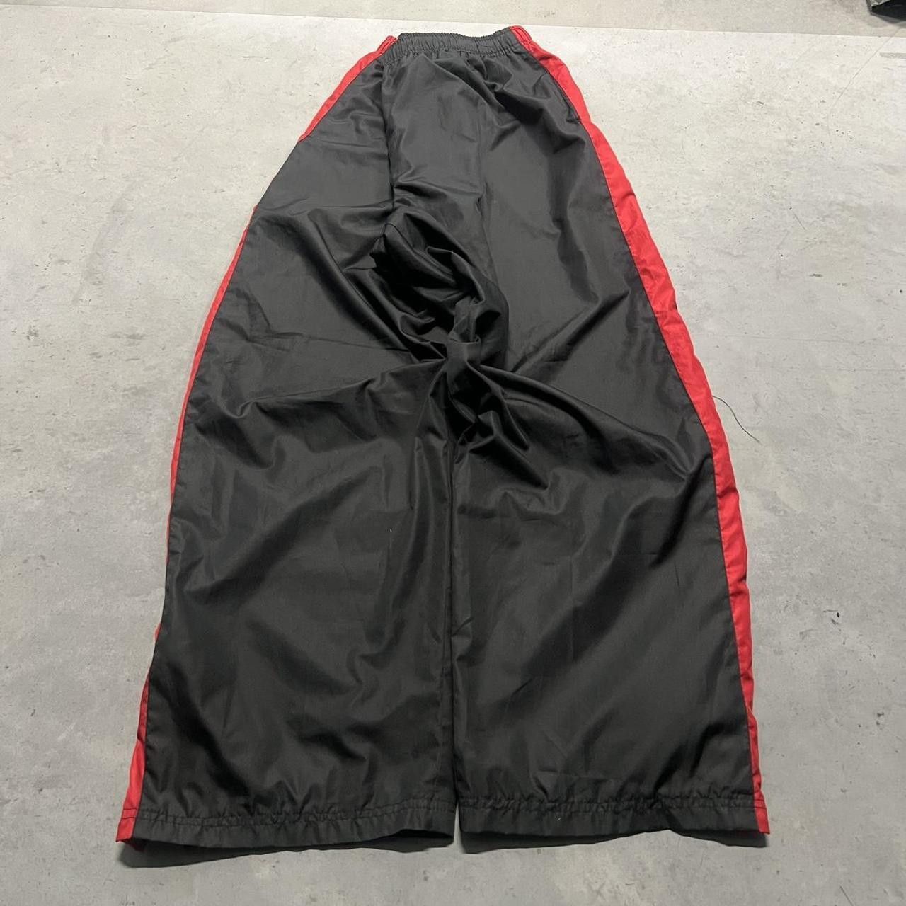 Vintage Crazy Vintage Y2K/2000s Baggy Black Striped Track pants with adjustable waistband and pockets! Size US 36 / EU 52 - 2 Thumbnail