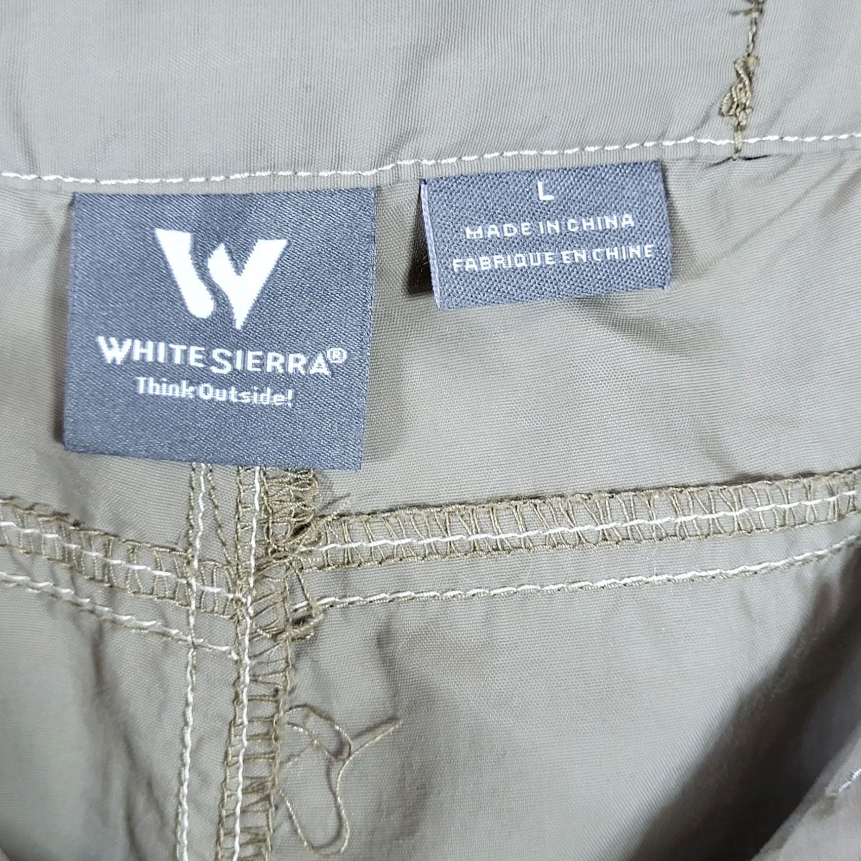 Vintage White Sierra Cargo Capri Pants Womens L Nylon Beige Outdoor Hiking Backpacking Medical Boots? Size 36" / US 14 / IT 50 - 3 Thumbnail