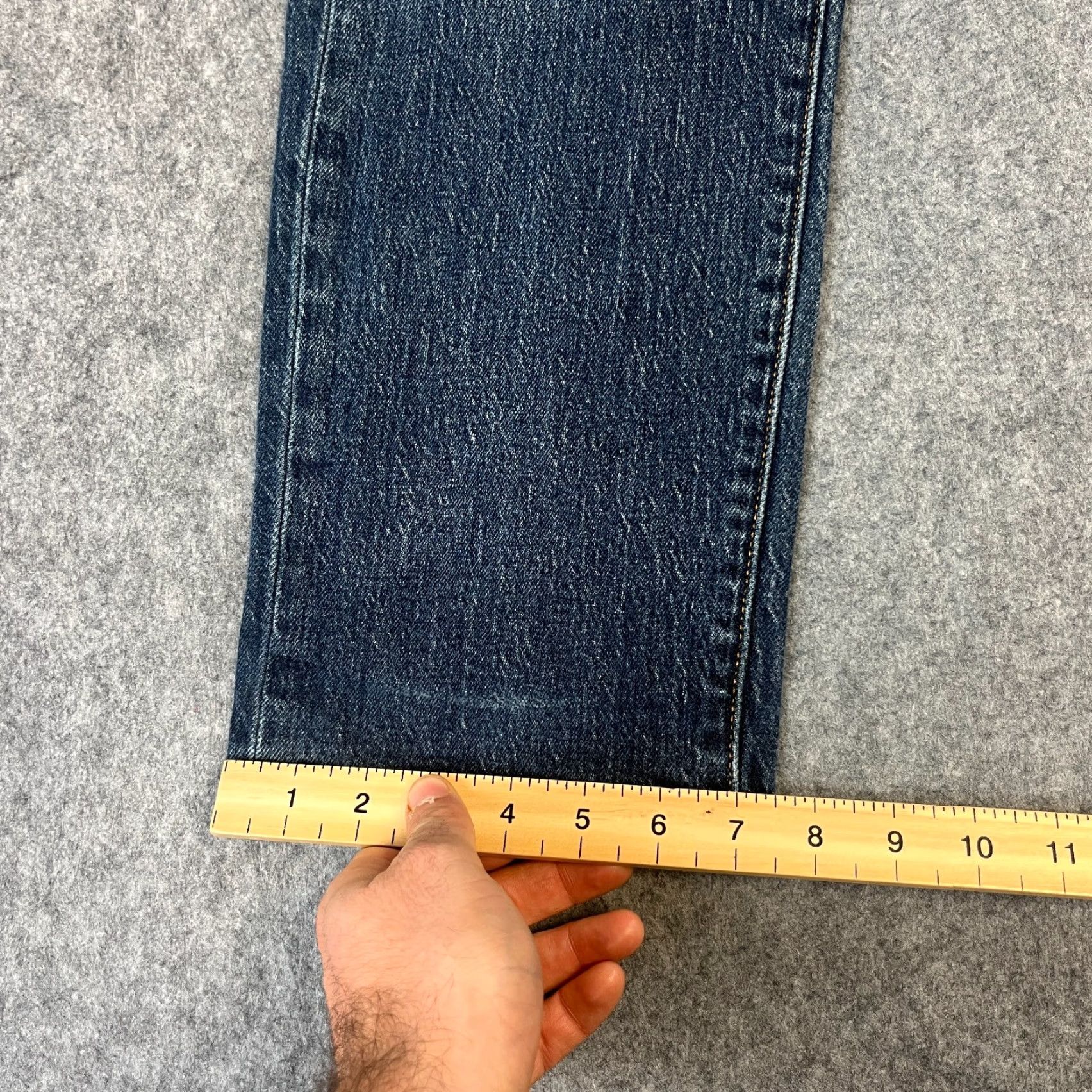 Levi's Levi's 514 Jeans Regular Straight 32 30 Dark Blue Whiskers Stretch Big E Mens Regular Denim Cotton Elastane Jeans | Levi's 514 Size US 32 / EU 48 - 3 Thumbnail