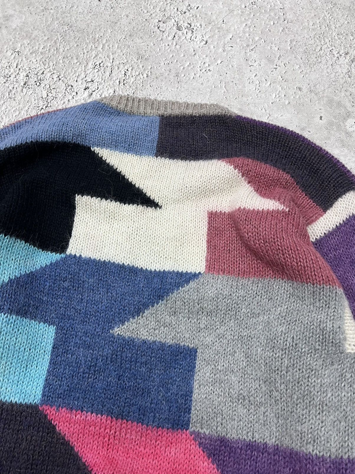 Vintage Japanese Modern Art AOP Knit Sweater VTG 80s Vaporwave Size US L / EU 52-54 / 3 - 12 Thumbnail