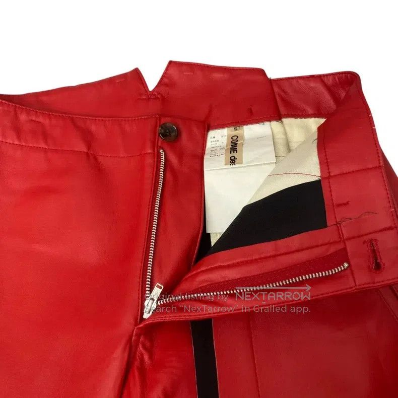 Comme des Garcons Comme des Garcons size S Blood and Rose Leather Pants Size 23" - 4 Thumbnail