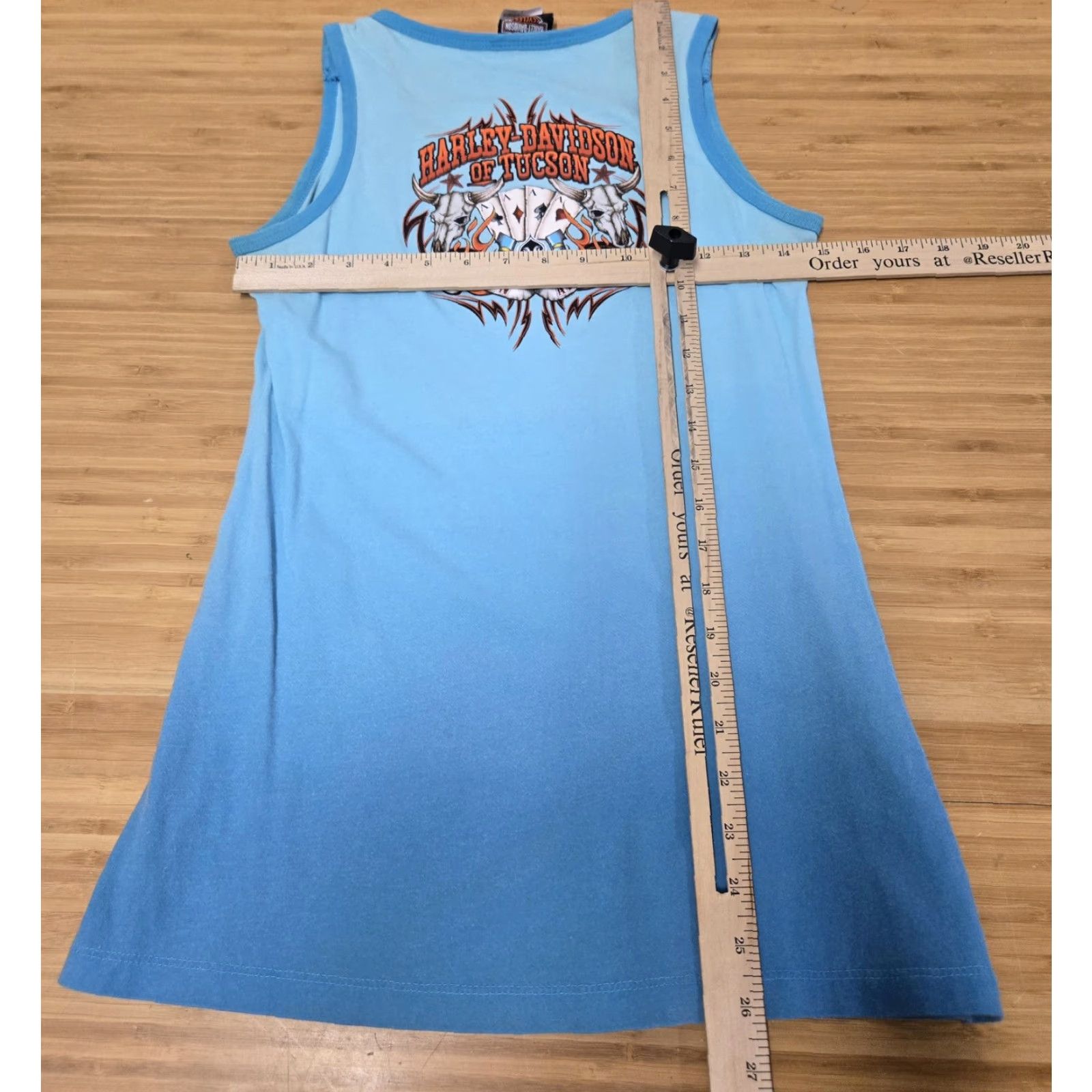 Harley Davidson Harley-Davidson Tank Top Womens Large Blue Tucson Arizona Biker Wings Graphic Size L / US 10 / IT 46 - 6 Thumbnail