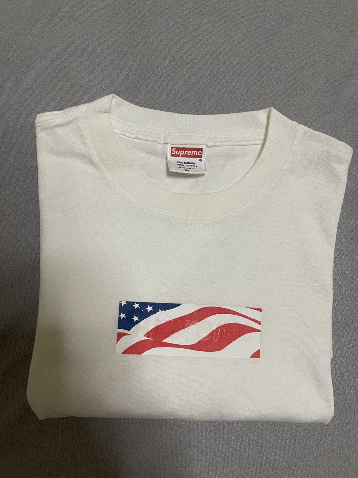 Supreme Supreme 911 box logo tee White ds | Grailed