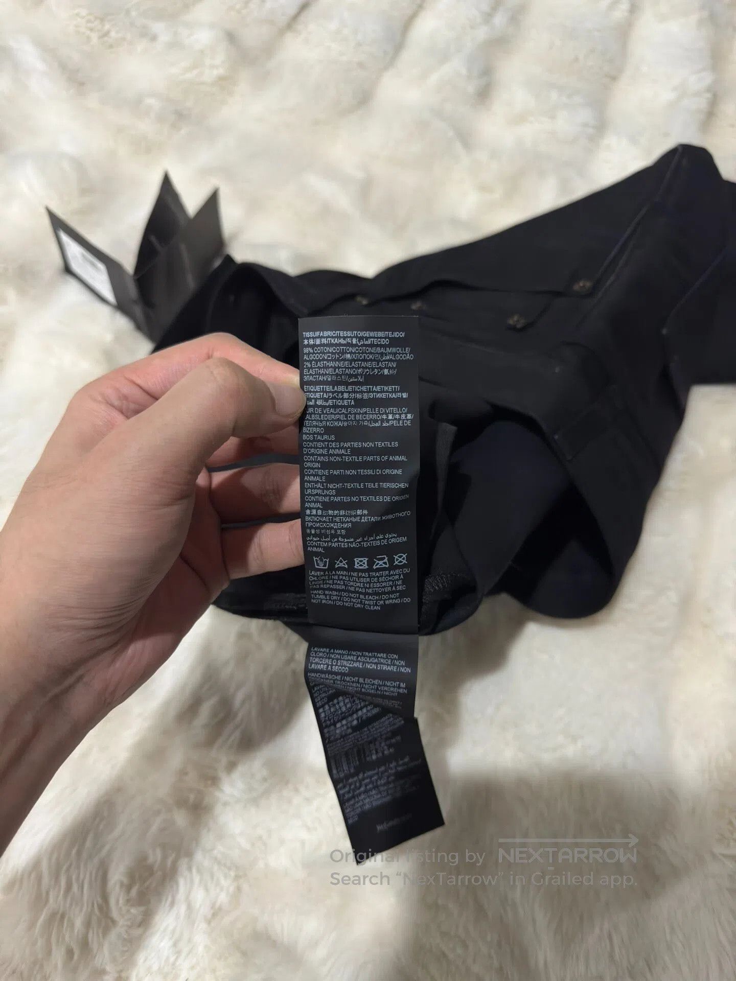 Saint Laurent Paris Saint Laurent Paris Solid black denim shorts| Size US 28 / EU 44 - 6 Thumbnail
