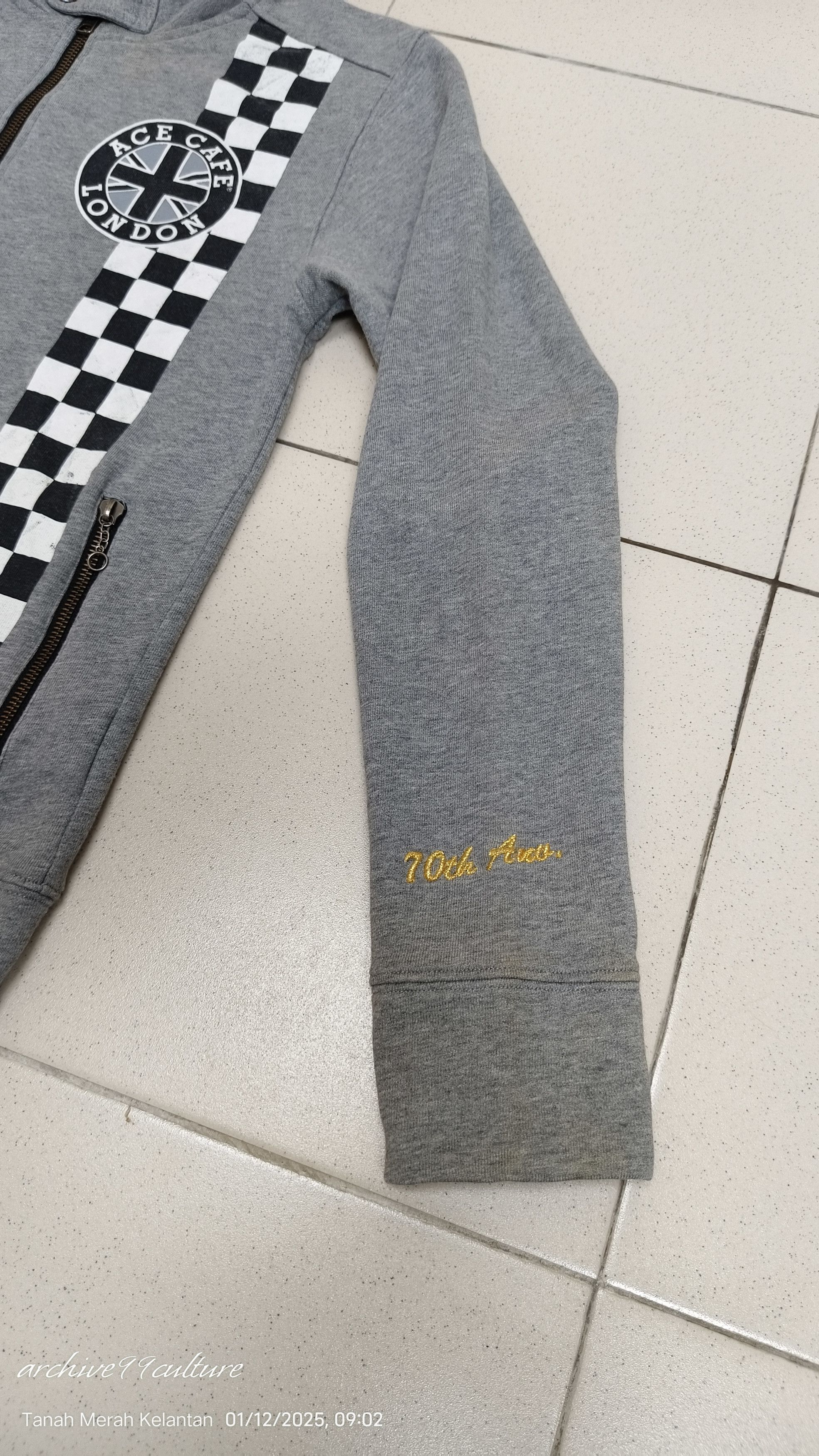 Japanese Brand Rattle trap x Ace Cafe London racing sweat zipper jacket Size US XS / EU 42 / 0 - 8 Thumbnail