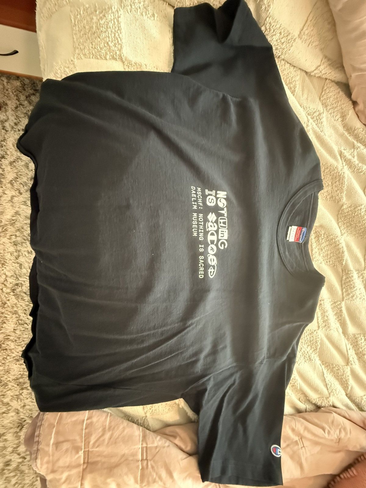 Champion × MSCHF Mschf nothing is sacred Tshirt Size US XL / EU 56 / 4 - 1 Thumbnail