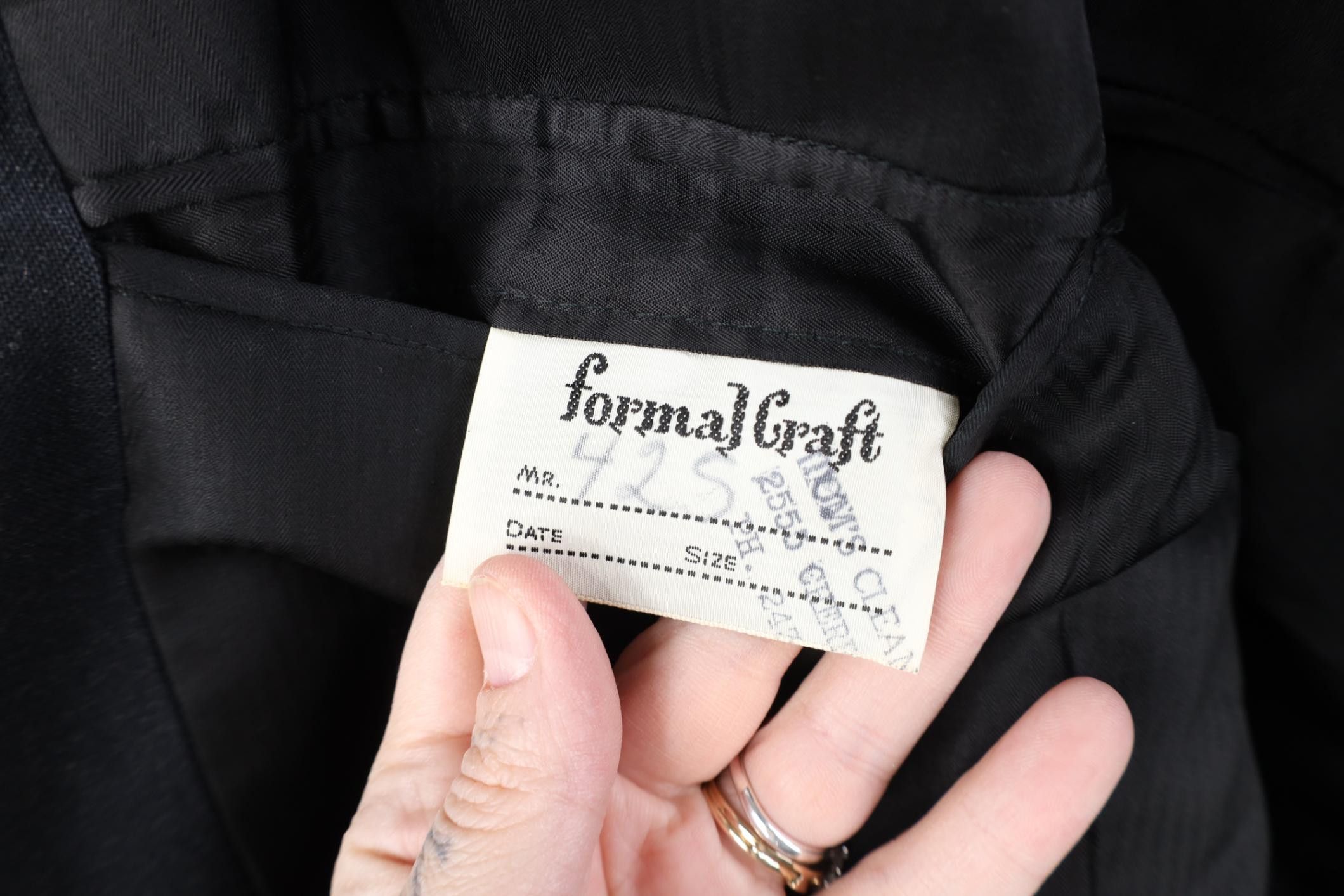 Vintage Vintage 40s 50s Tuxedo Suit Coat Blazer Jacket Tailcoat USA Size US XXL / EU 58 / 5 - 11 Thumbnail