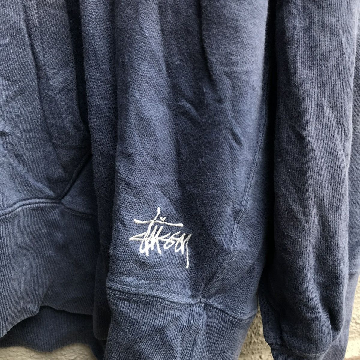 Stussy Vintage 90s STUSSY thrashed hoodie faded plain Size US XL / EU 56 / 4 - 5 Thumbnail