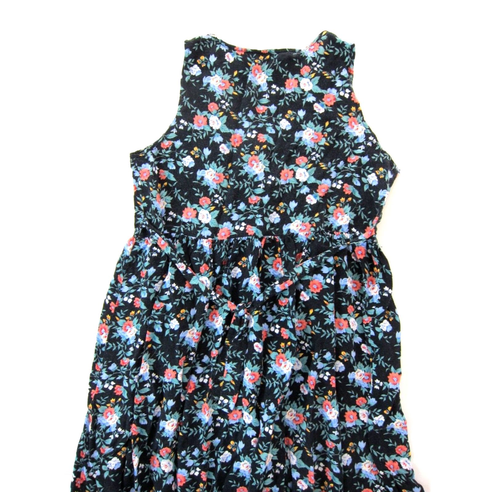 Pinko Sostanza Rayon Stretch Black Pink Green Floral Button Down Maxi Tank Sun Dress S Size S / US 4 / IT 40 - 5 Thumbnail