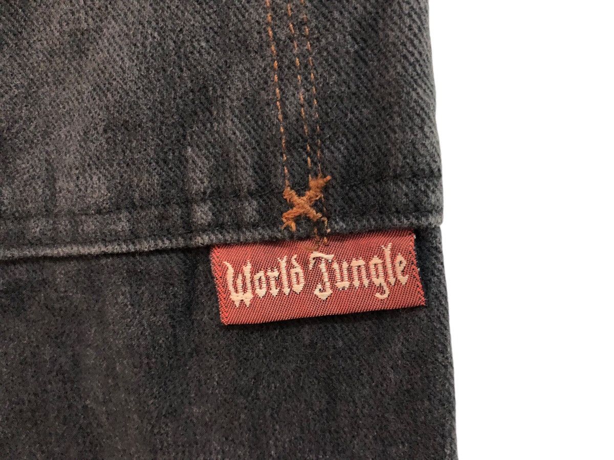Affliction × JNCO × Vintage CRAZY🔥Y2K WORLD JUNGLE BULLMEGA CUT 2001 RAVE BAGGY RARE Size US 32 / EU 48 - 9 Thumbnail
