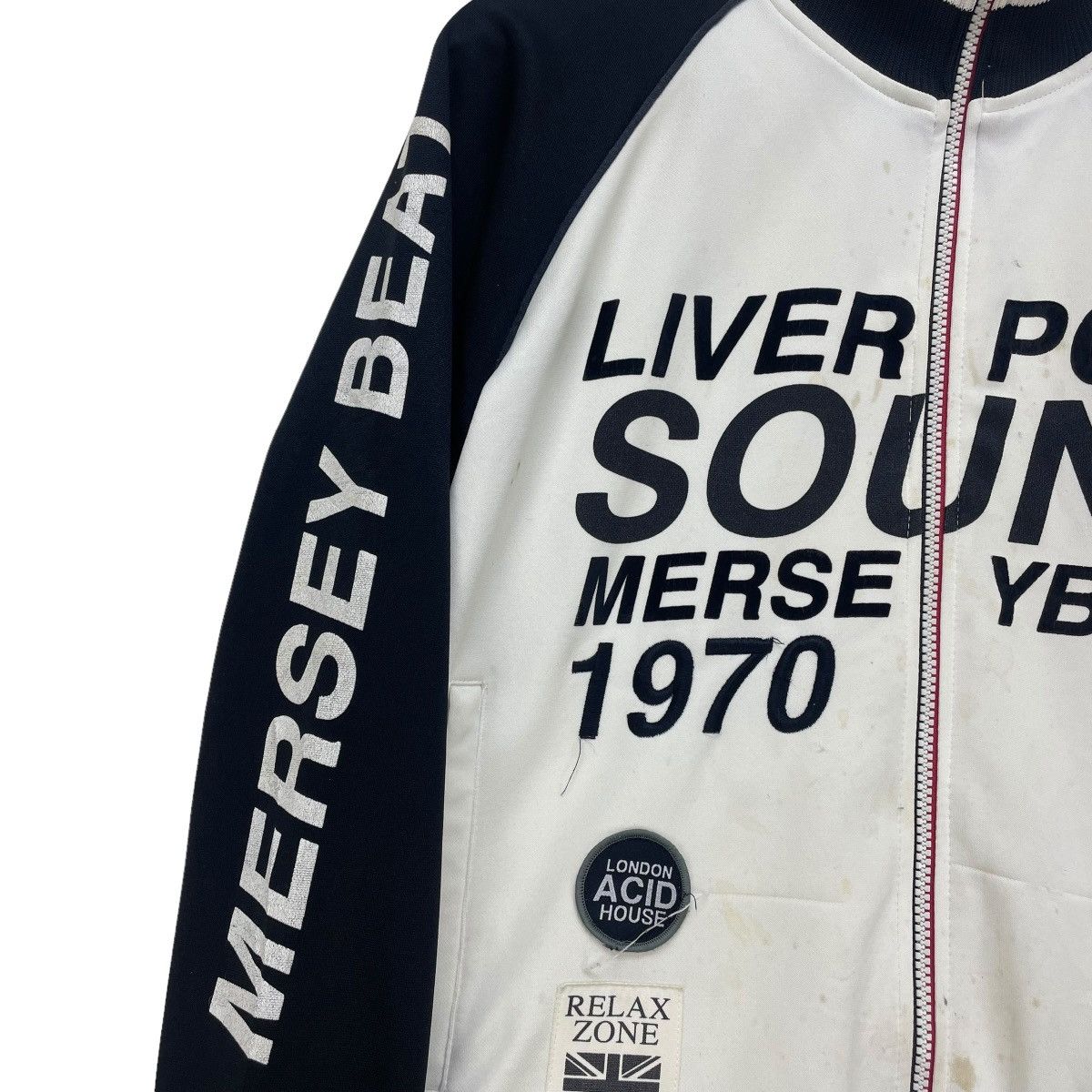 Vintage Liverpool Sound Mersey Beat Raglan Tracktop Jacket Size US M / EU 48-50 / 2 - 8 Thumbnail
