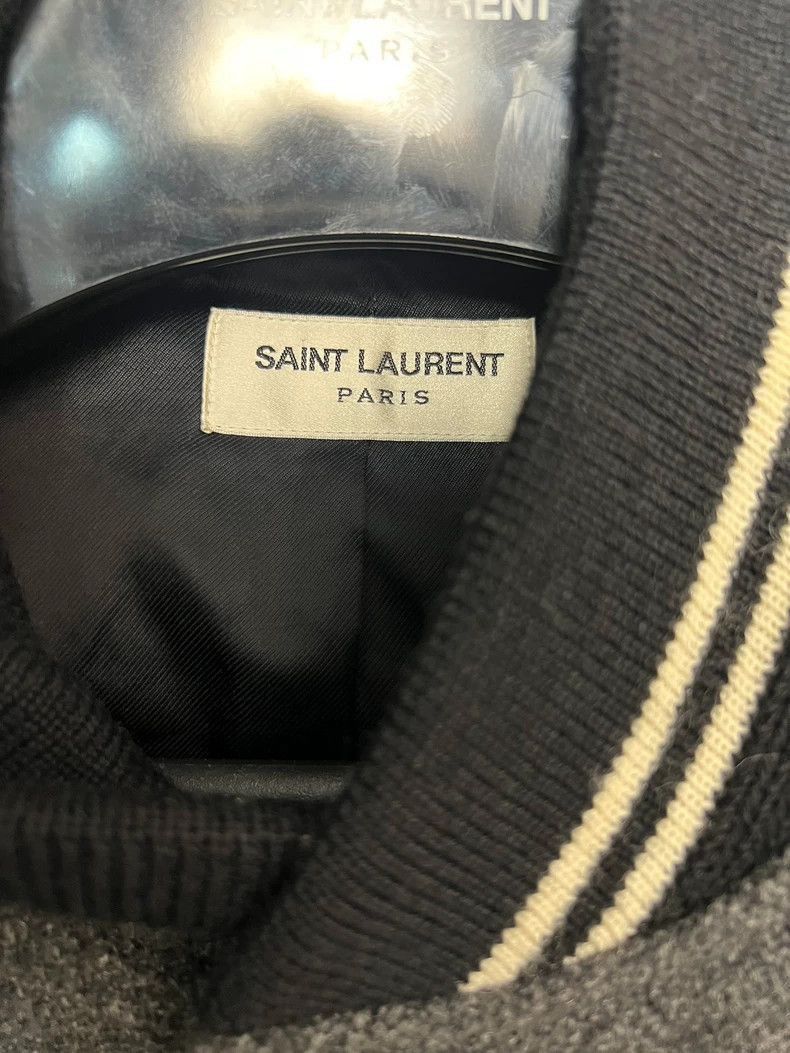 Saint Laurent Paris Saint Laurent Paris Smoke grey patchwork jacket-2506 Size US M / EU 48-50 / 2 - 3 Thumbnail