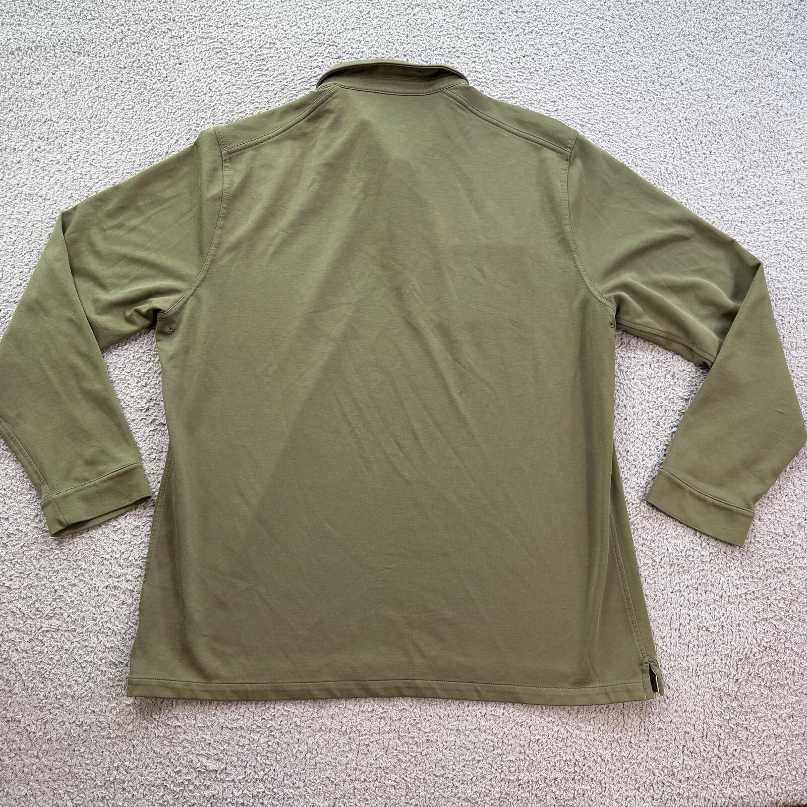 Nike Nike Dri-FIT Long Sleeve Polo Shirt Olive Green XL Golf Size US XL / EU 56 / 4 - 2 Thumbnail