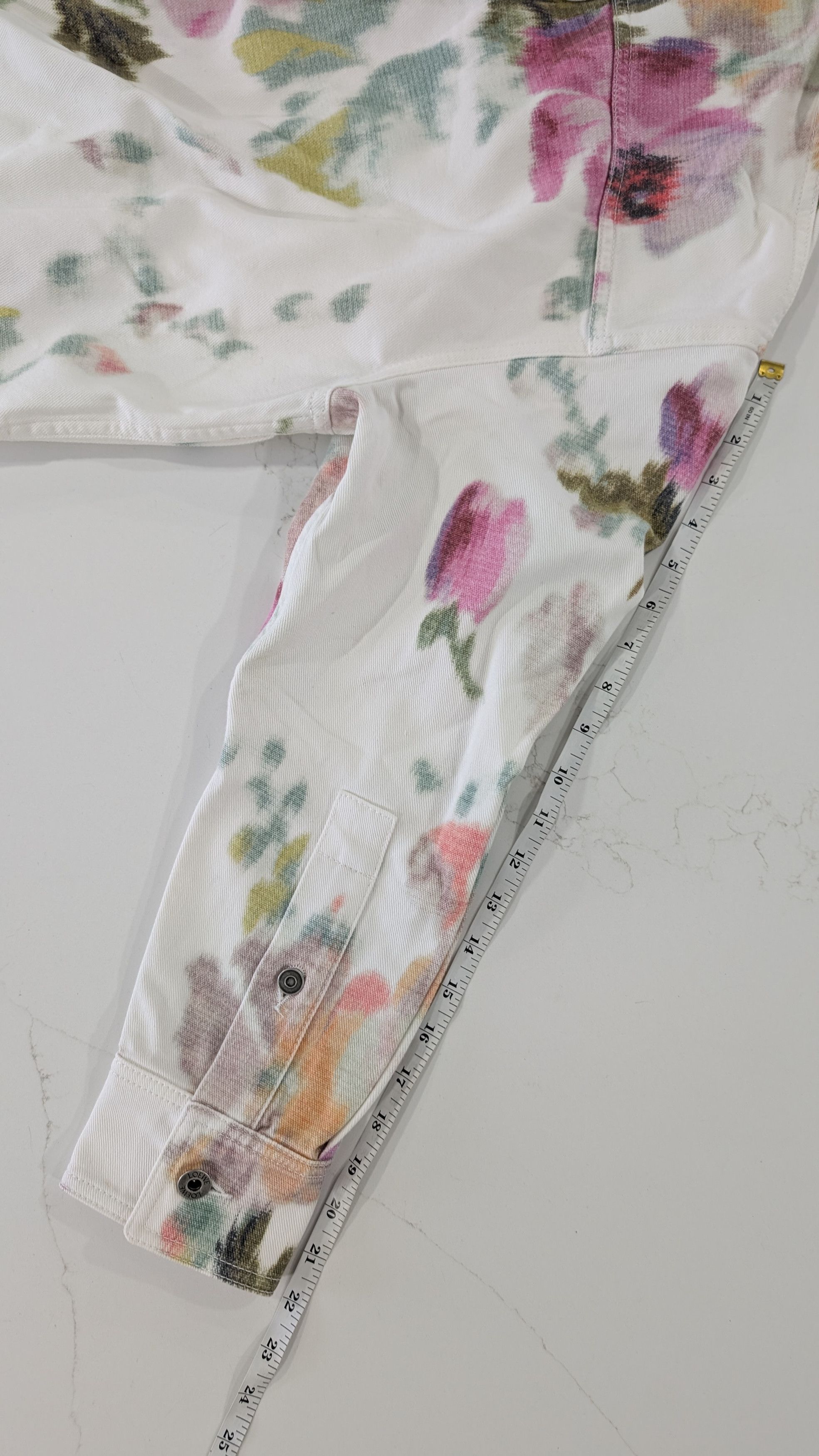 Loewe Loewe Floral Denim Overshirt Jacket White Multicolor IT 38 L Size L / US 10 / IT 46 - 14 Thumbnail