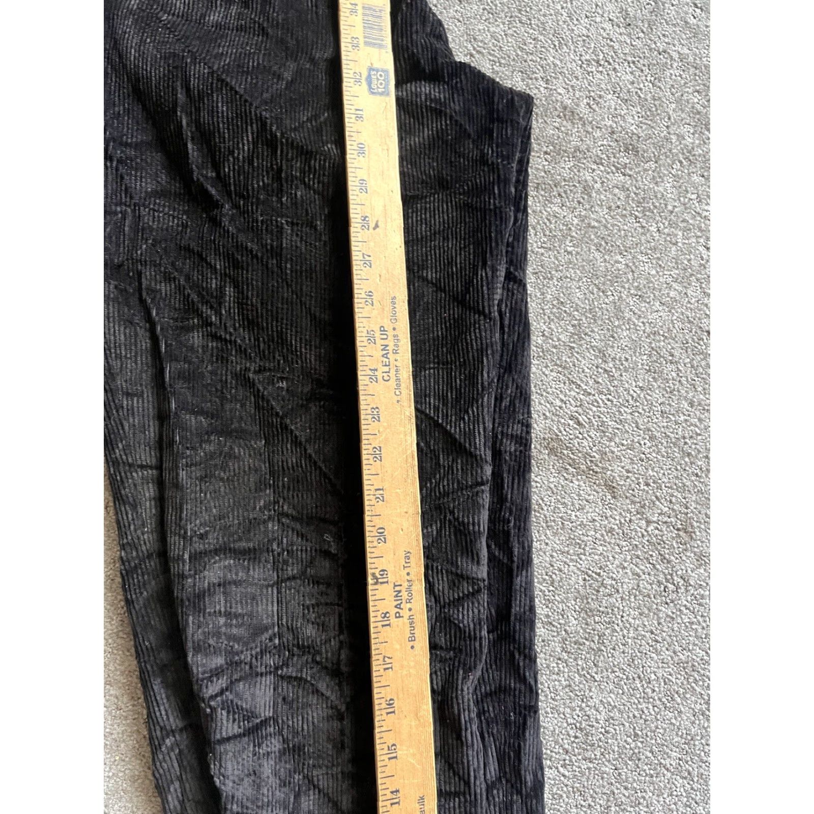 Vintage VINTAGE L.L. Bean Womens Pleated High Waisted Tapered Corduroy Pants Sz 12 Black Retro Casual Dress Pants Size 34" / US 12 / IT 48 - 6 Thumbnail