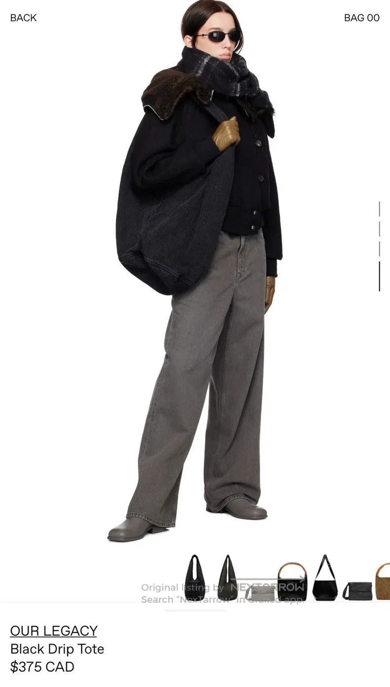 Our Legacy Our Legacy Water-washed denim black single shoulder bag Size ONE SIZE - 1 Thumbnail