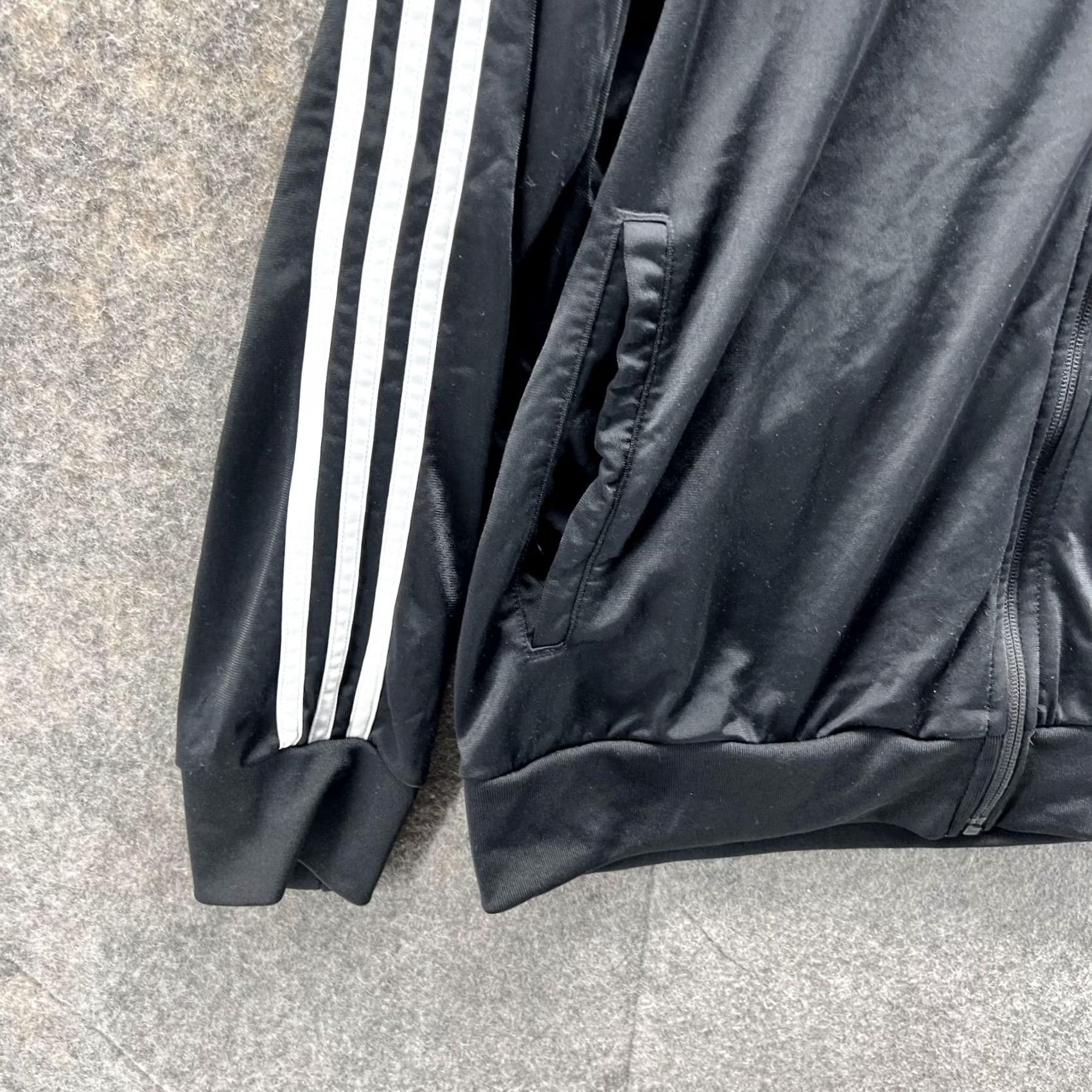 Adidas Adidas Jacket Men Large Black Full Zip Essential Warm Up 3 Stripes Track Sweater Size US L / EU 52-54 / 3 - 5 Thumbnail