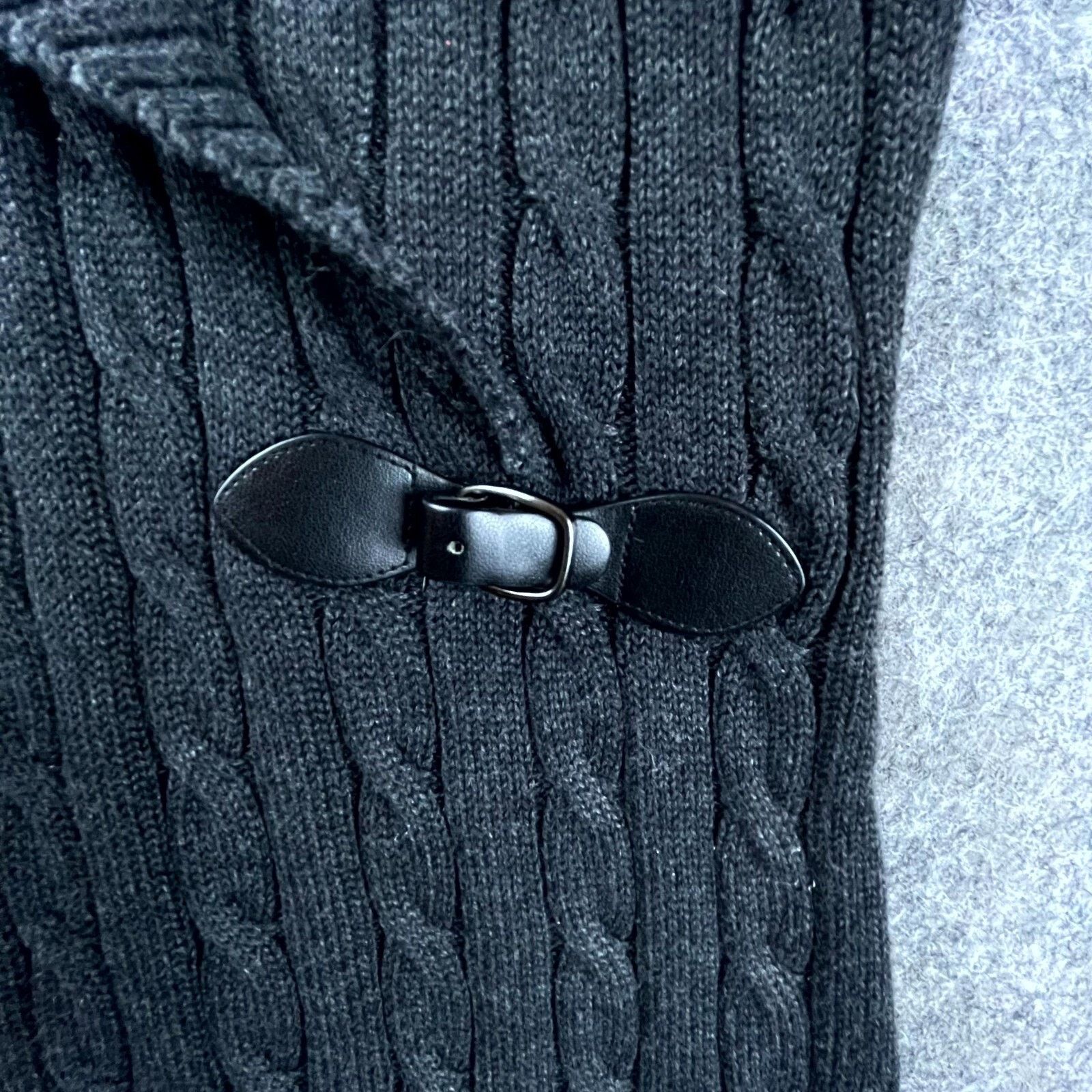 Calvin Klein Calvin Klein Sweater Dress Women Medium Black Cable Knit Size M / US 6-8 / IT 42-44 - 3 Thumbnail