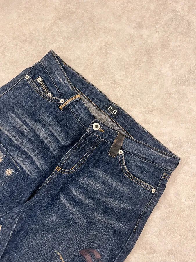 Dolce & Gabbana AW2006 Dolce & Gabbana Abstract Blue Rebel Denim Jeans Size US 31 - 6 Thumbnail