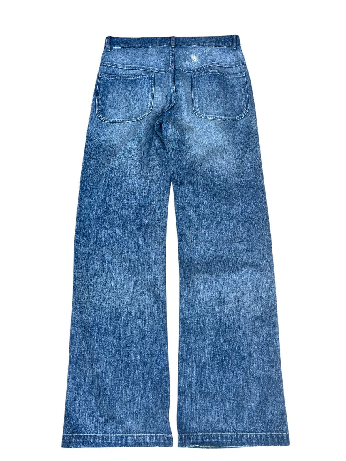 Blue Blue Japan Loose Flare Inpaichthys Kerri Japan Fade Denim Work Jeans Size US 30 / EU 46 - 12 Thumbnail
