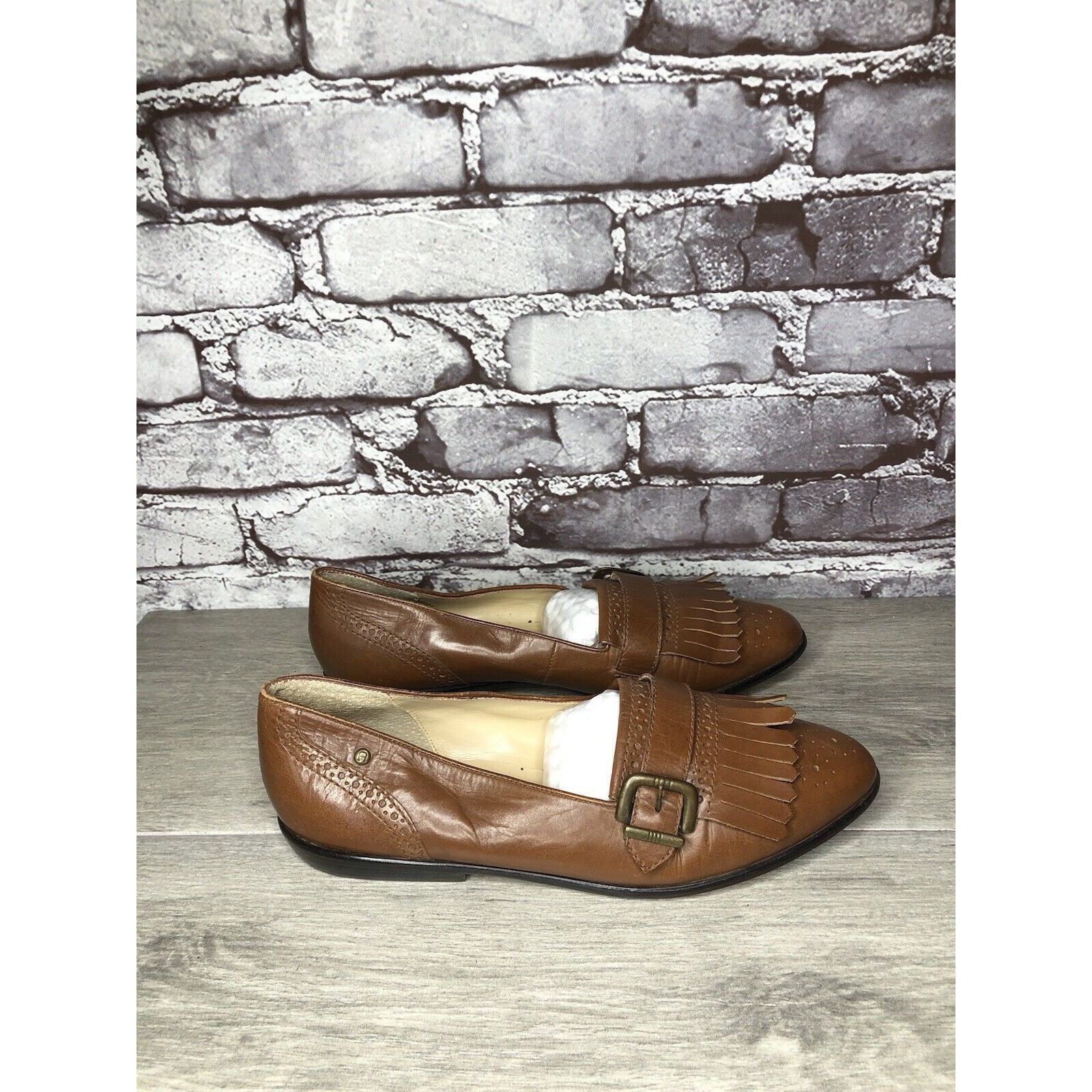 Etienne Aigner Etienne Aigner VTG Brown Leather Kiltie Monk Strap Loafers W Size US 9 / IT 39 - 12 Thumbnail