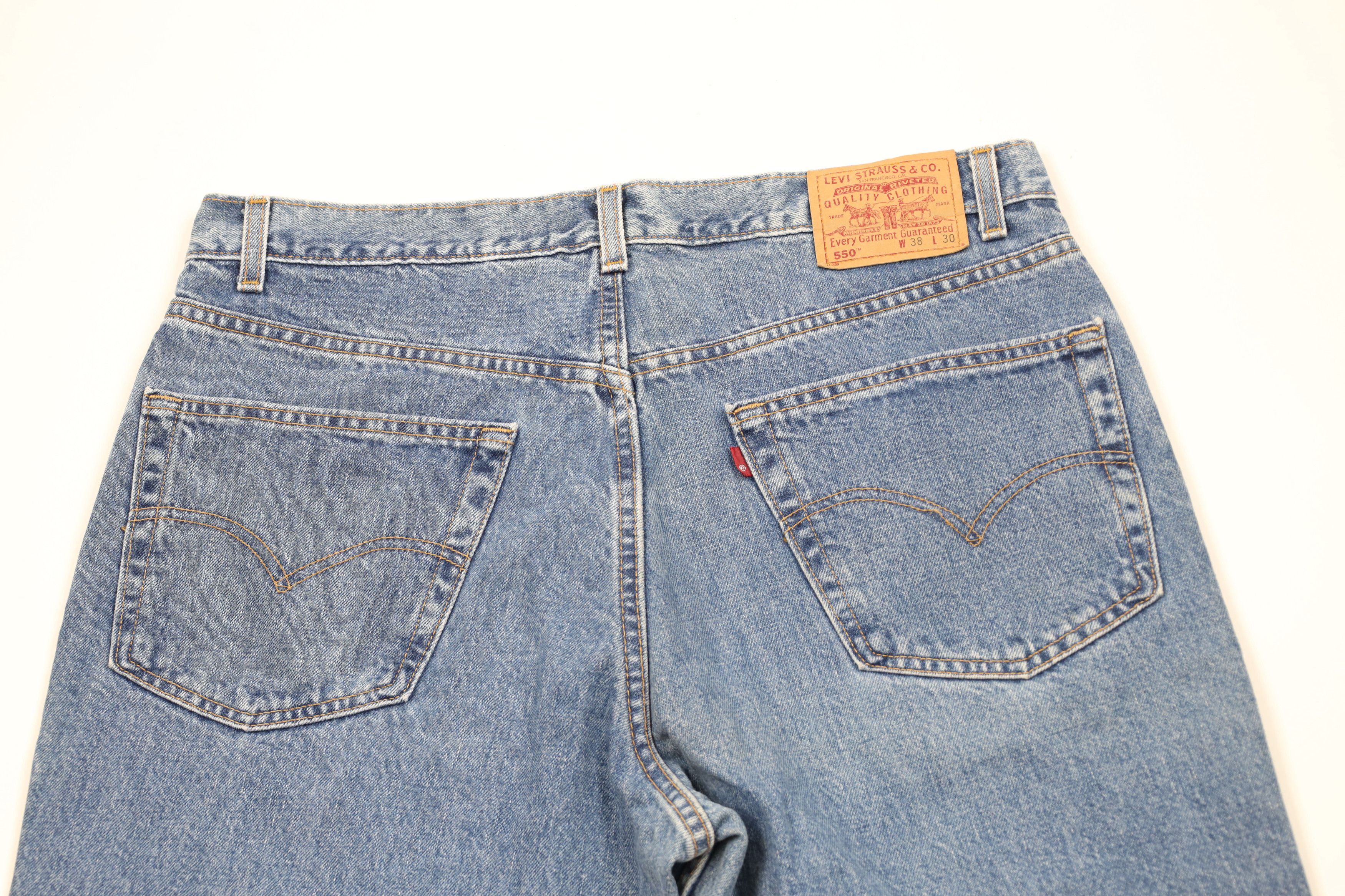 Levi's × Vintage Vintage 90s Levis 550 Relaxed Fit Denim Jeans Blue USA Size US 38 / EU 54 - 13 Thumbnail