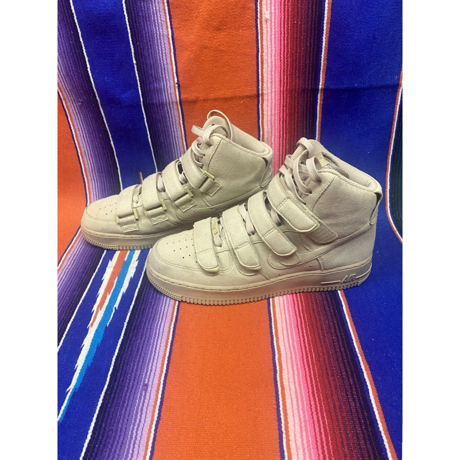 Nike VINTAGE Nike Air Force 1 x Billie Eilish ‘07 SP High Mushroom Sneakers Men US 10 Beige EUC Size ONE SIZE - 4 Thumbnail