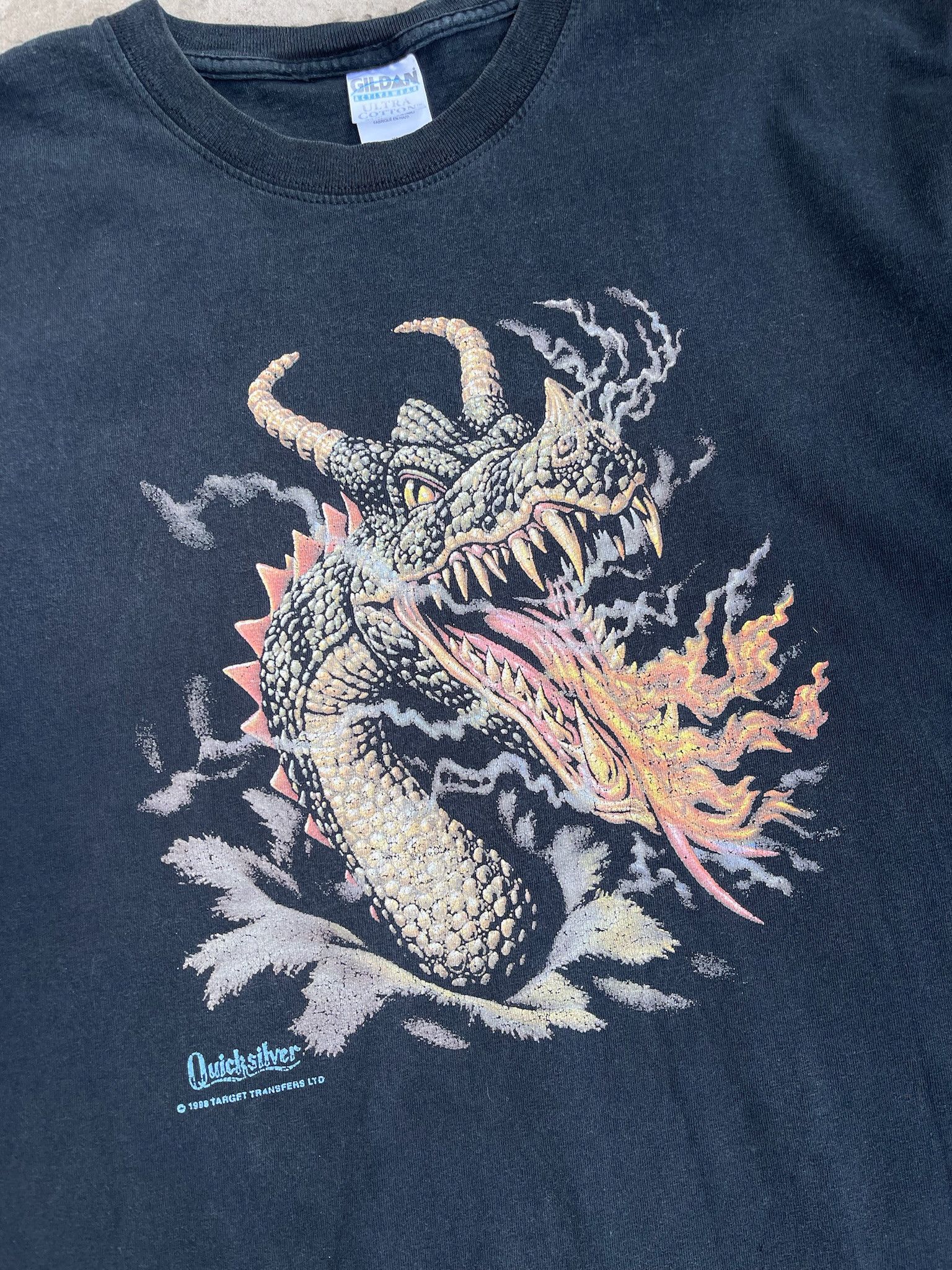 Quicksilver Vintage Quicksilver tShirt dragon 90s surf skate Size US XL / EU 56 / 4 - 4 Thumbnail