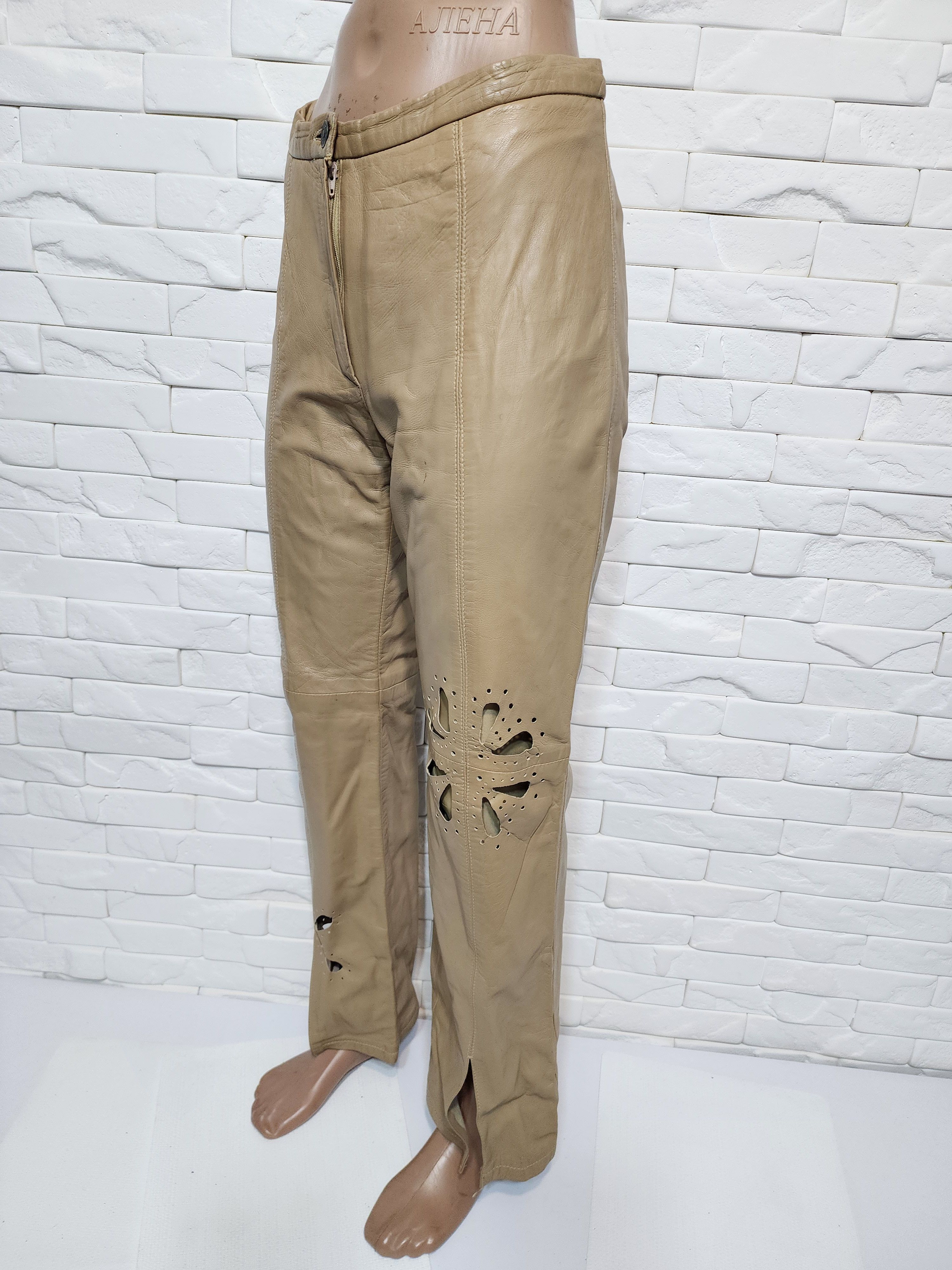 Genuine Leather Women's leather pants. Size 32" / US 10 / IT 46 - 2 Thumbnail