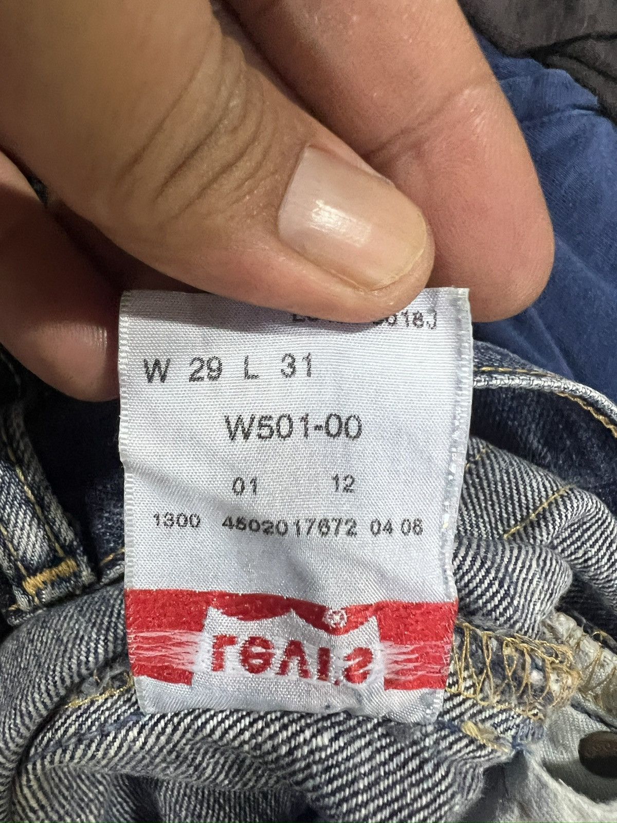 Levi's 🔥Levis 501 Button No 359 Distressed Denim Size 29" - 17 Thumbnail