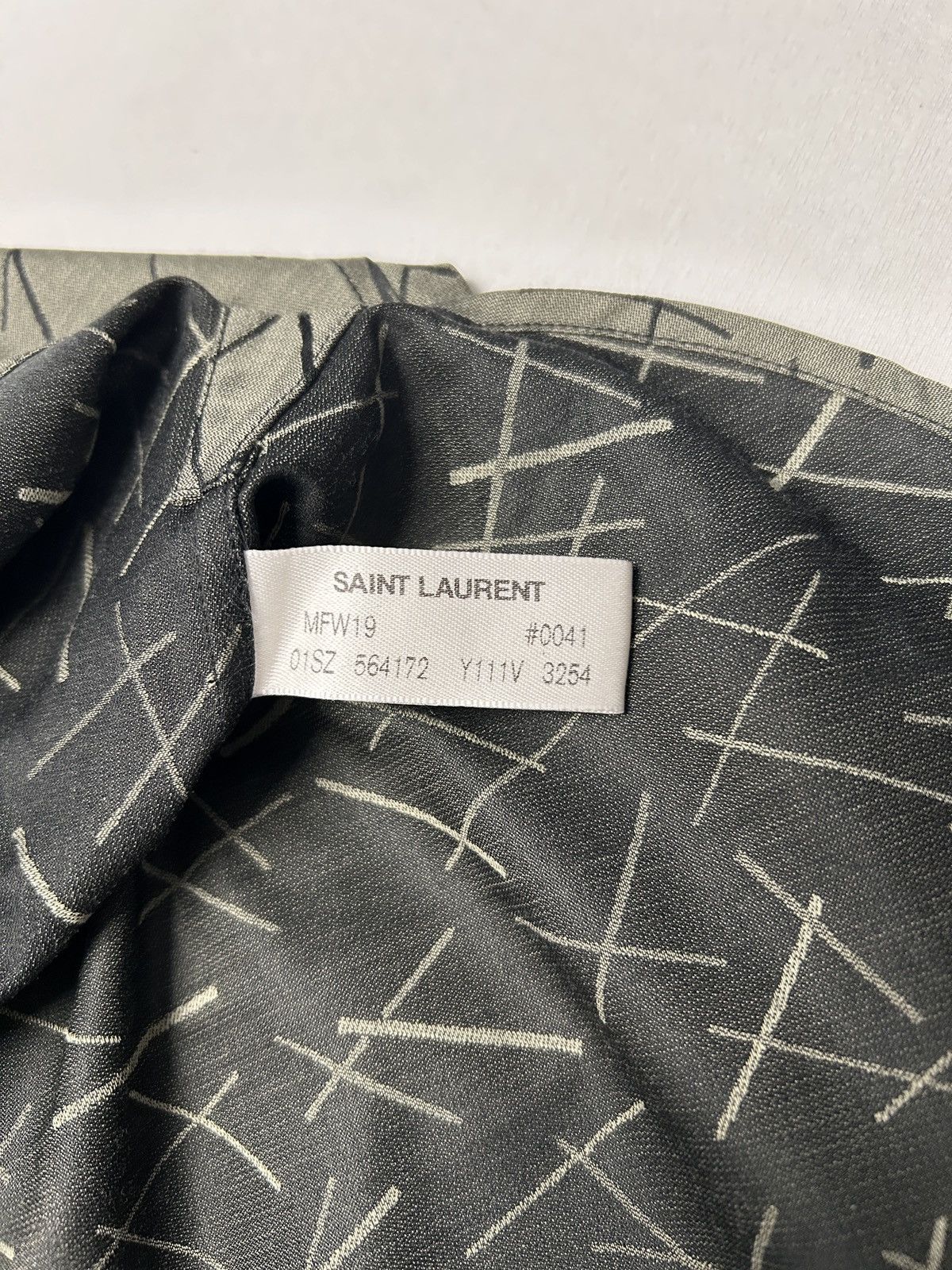 Saint Laurent Paris FW2019 Sample Cross Jacquard Shirt Size US M / EU 48-50 / 2 - 5 Thumbnail