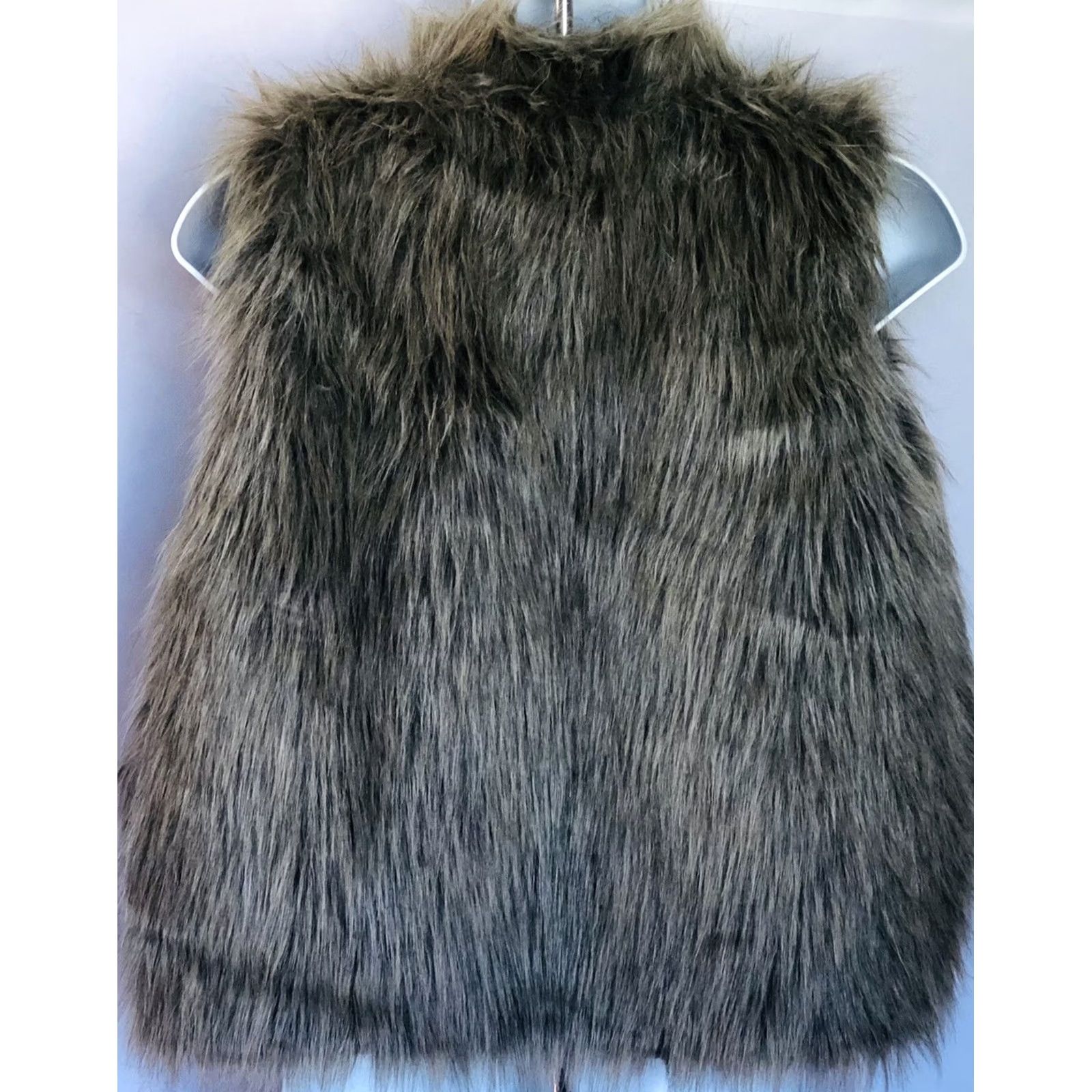 Vintage Love by Chesley Vest S Gray Faux Fur Sleeveless Pockets NWT Glam Punk Y2K 90s Size S / US 4 / IT 40 - 3 Thumbnail
