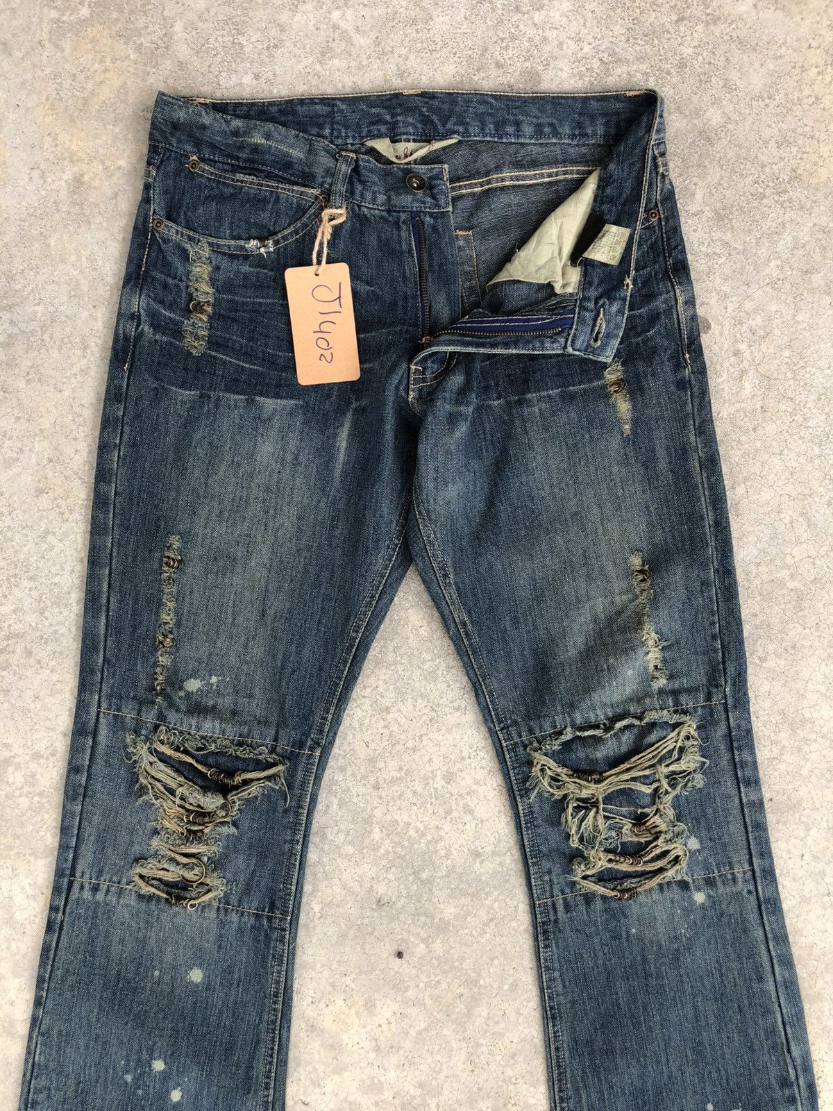 Who Decides War Gumu Flared Bootcut Jeans Distressed Jeans Size US 31 - 3 Thumbnail