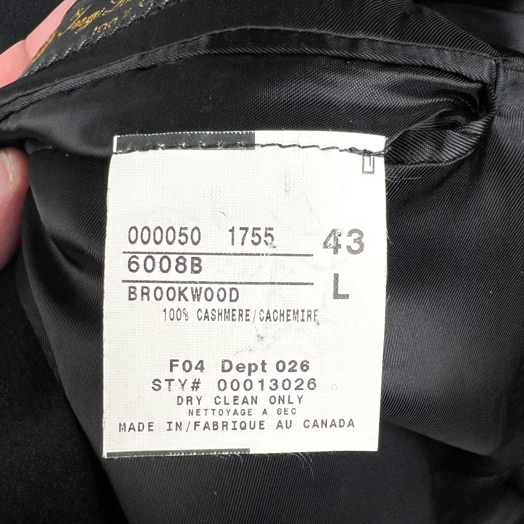 Brooks Brothers Brooks Brothers Loro Piana Cashmere Sport Coat Blazer Mens 43L Black Old Money Size 46R - 5 Thumbnail