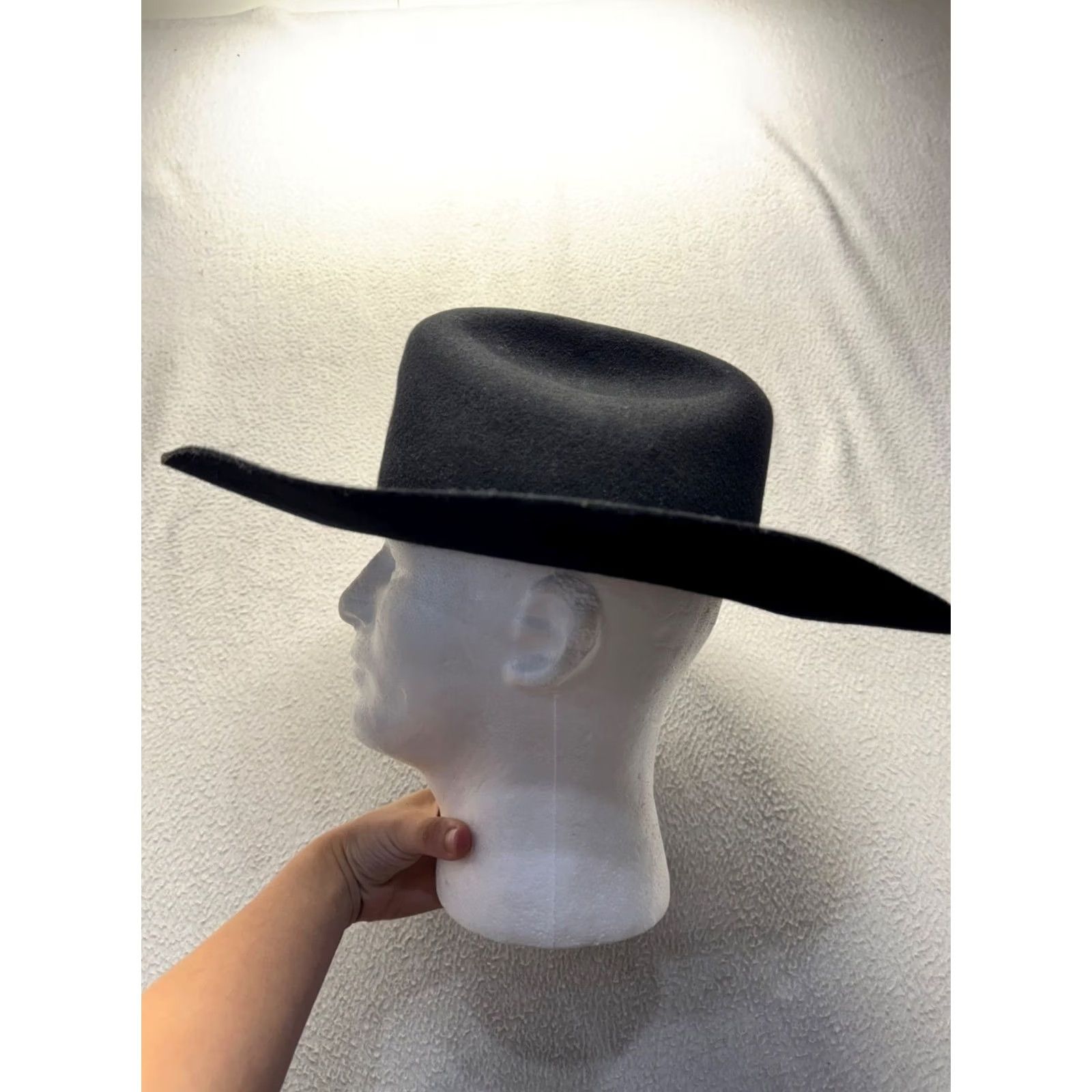 Stetson Stallion Black Felt Wide Brim Hat - Stetson - Vintage - Cowboy Size ONE SIZE - 3 Thumbnail