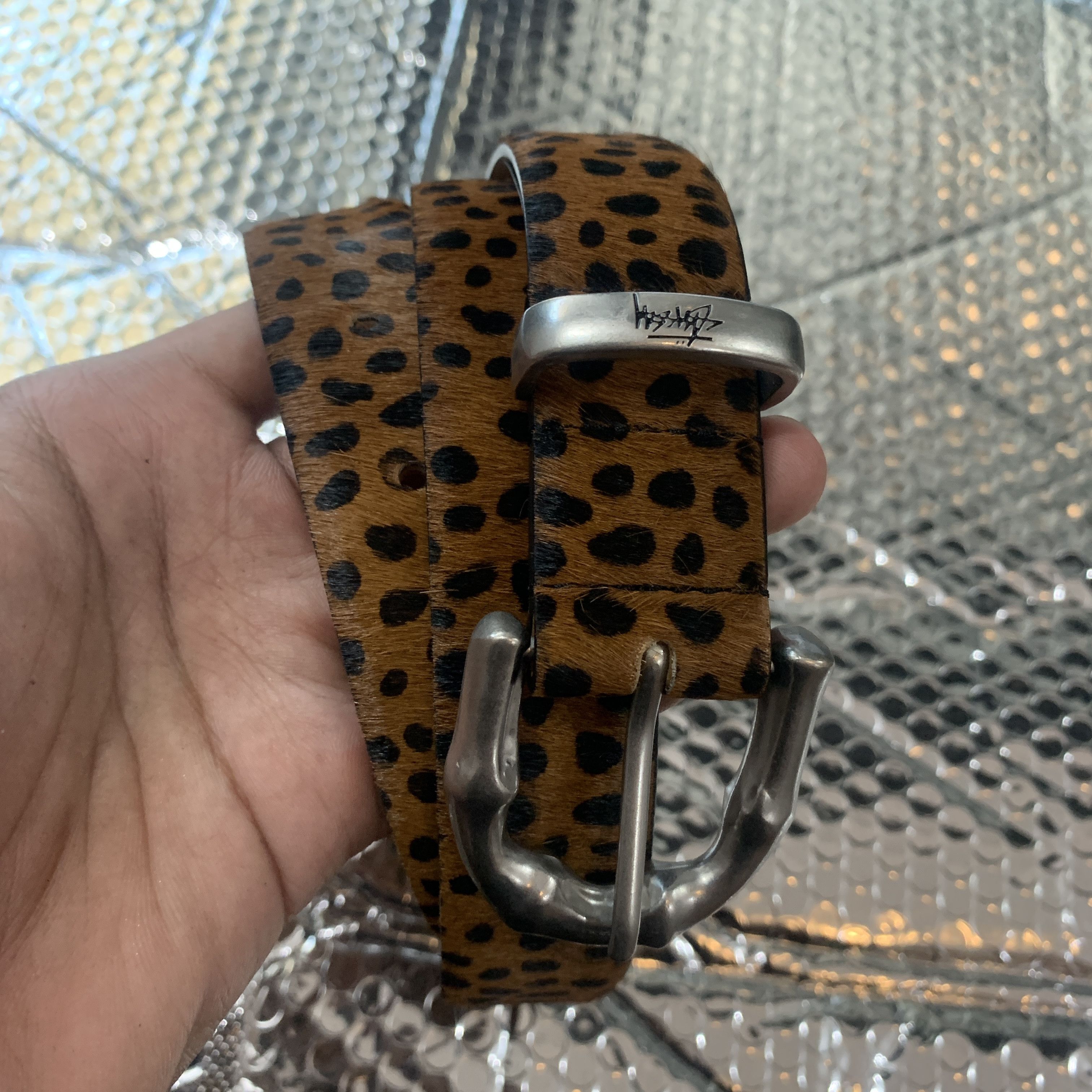 Stussy BAMBOO BUCKLE BELT HAIRY MARBLE L/XL | Grailed
