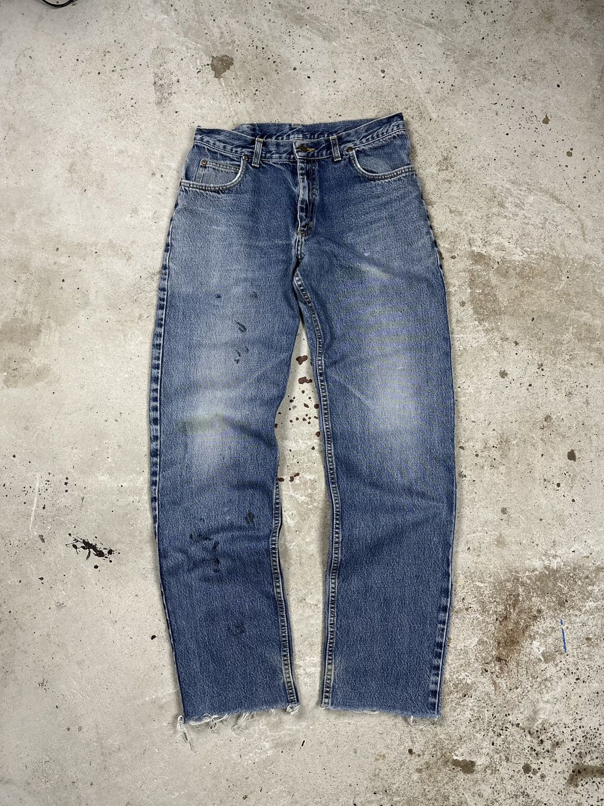 Lee × Vintage Vintage 90s Lee Distressed Blue Denim Pants Brooklyn Size US 32 / EU 48 - 1 Thumbnail