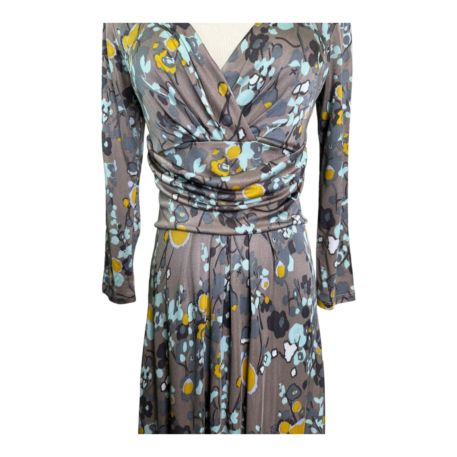 Boden Boden Limited Edition Floral Surplice Pleated Skirt Dress 4 Size S / US 4 / IT 40 - 6 Thumbnail