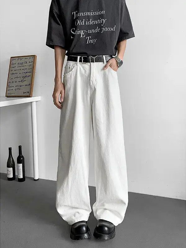 Japanese Brand Retro loose straight leg wide leg jeans Size US 32 / EU 48 - 1 Thumbnail